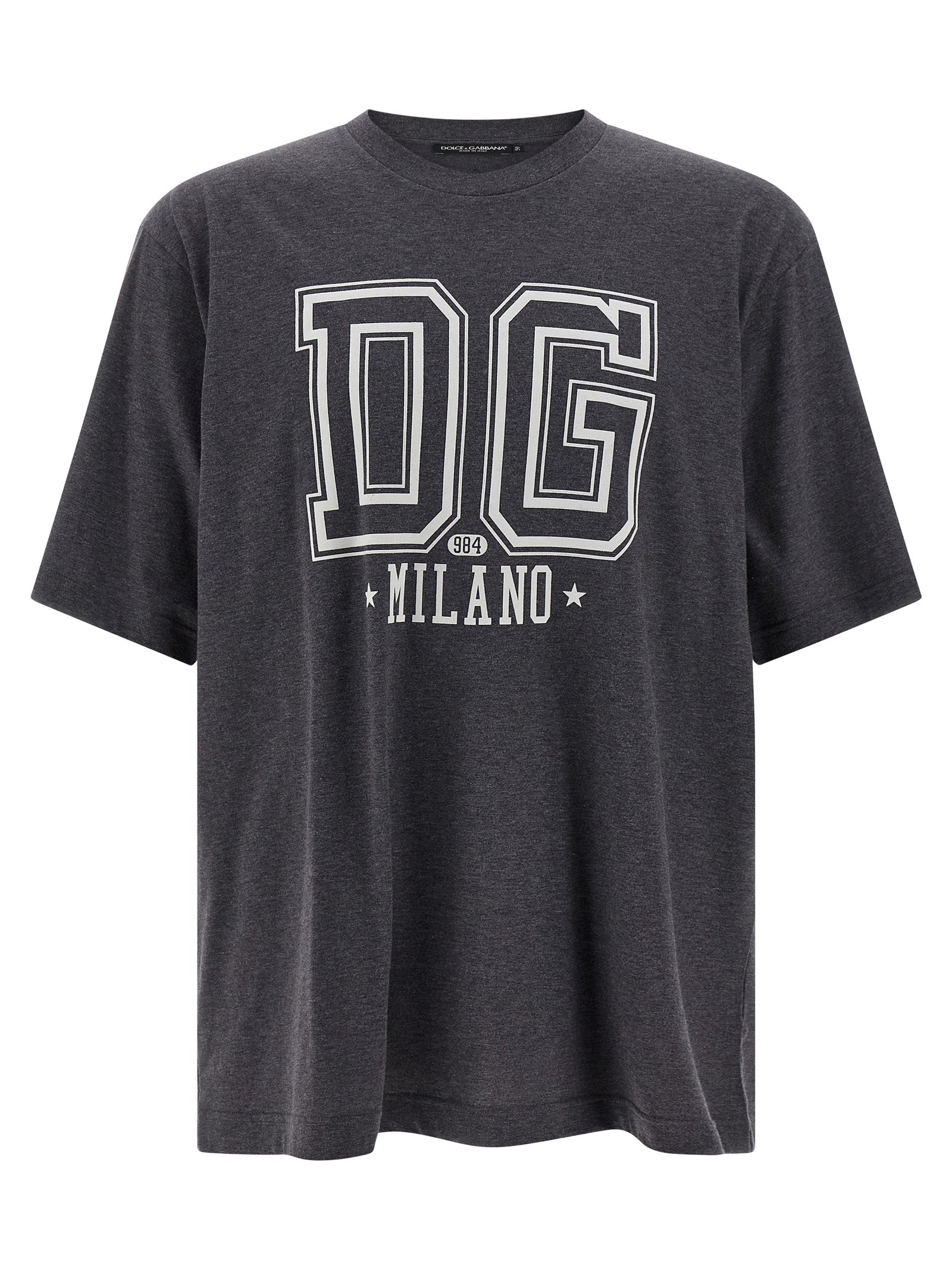 Dolce & Gabbana Graues Baumwoll-T-Shirt