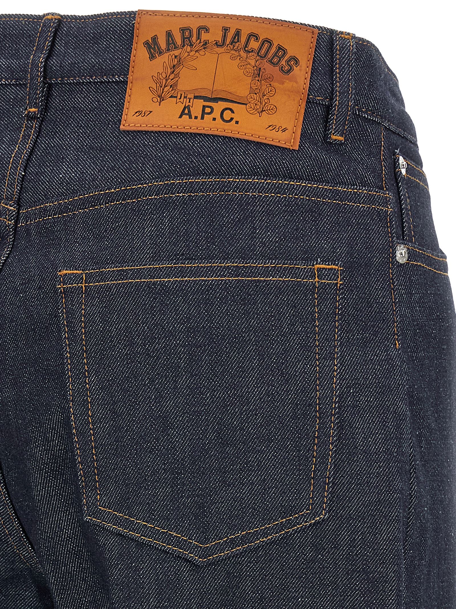 A.P.C. Blaue Jeans aus Baumwolle im geraden Schnitt