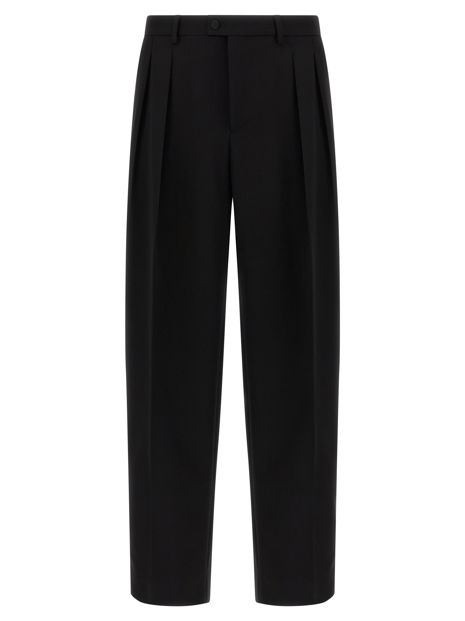 Dolce & Gabbana Schwarze Hose aus reiner Schurwolle