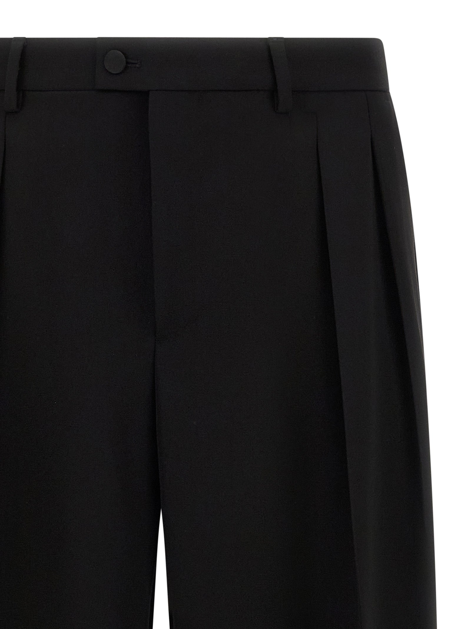 Dolce & Gabbana Schwarze Hose aus reiner Schurwolle