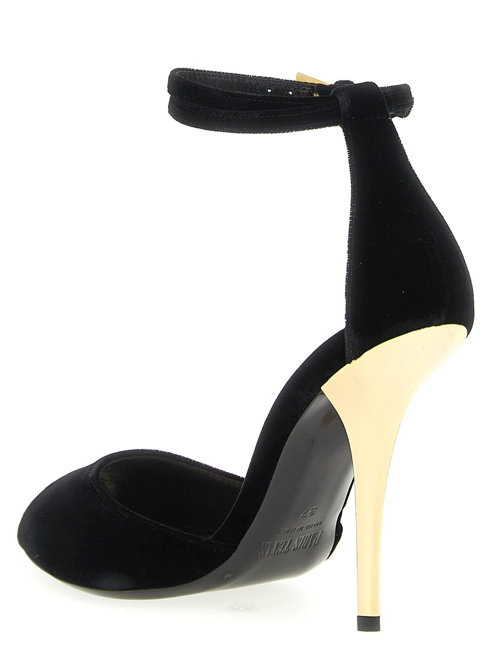 Paris Texas Schwarze Sandalen mit Stilettoabsatz aus Viskose