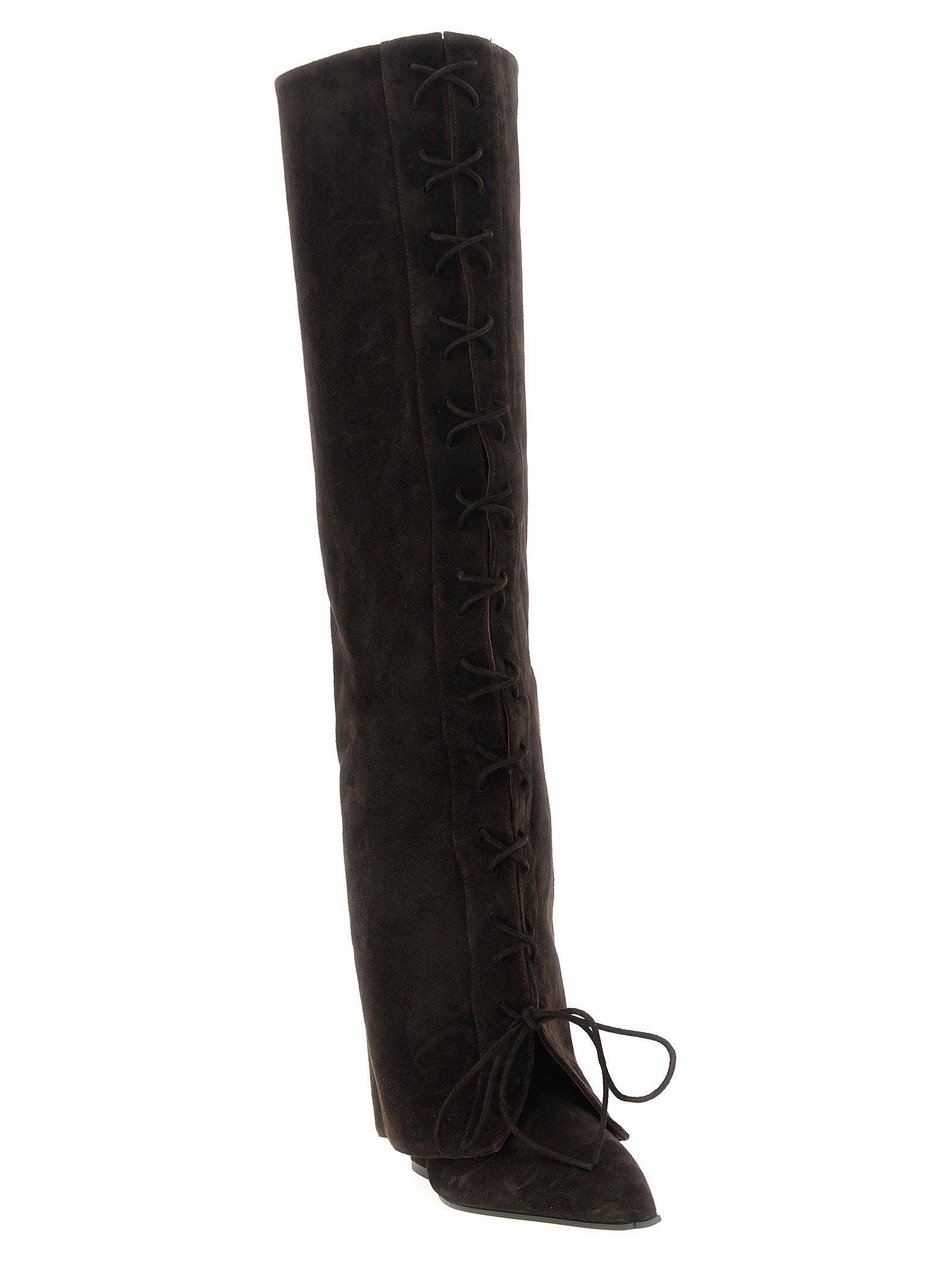 Paris Texas Braun Kalbsleder Overknee-Stiefel
