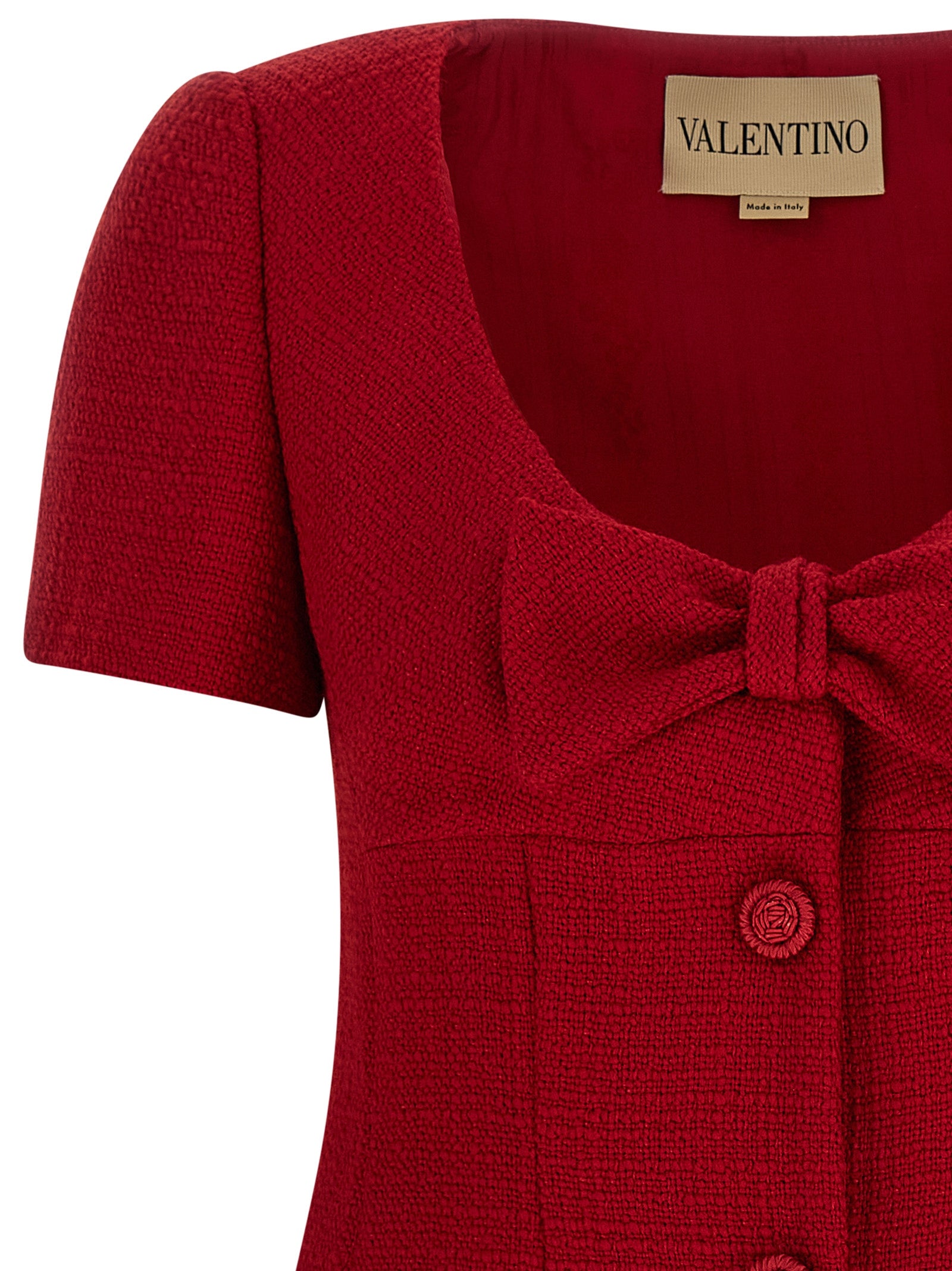 Valentino Garavani Kurzes Kleid aus mehrfarbiger Schurwolle