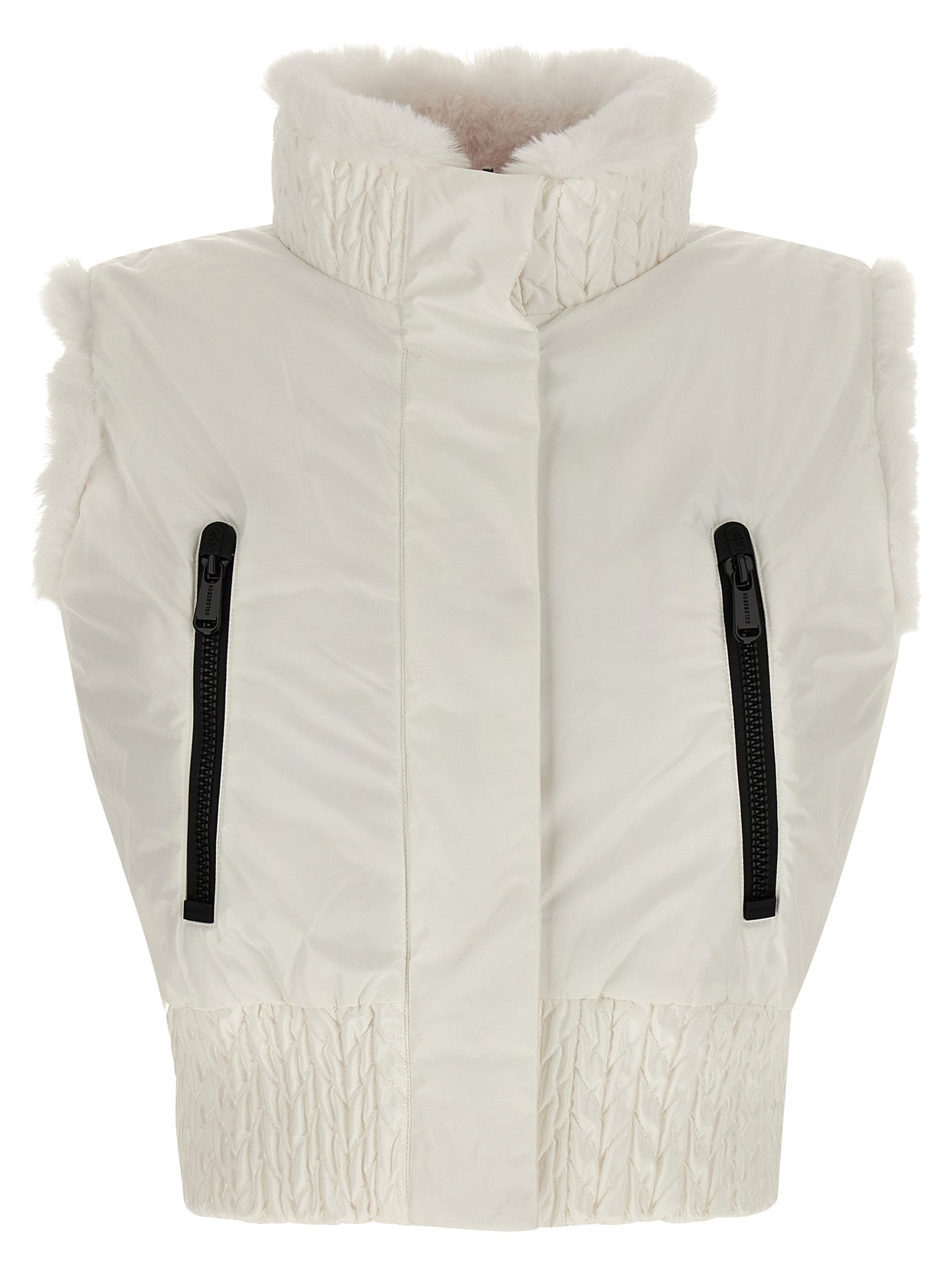 GOLDBERGH Weiße ärmellose Polyester-Jacke