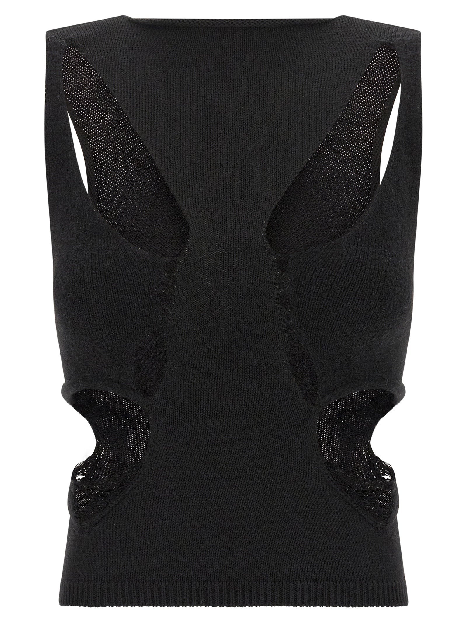 Rick Owens Schwarze Woll-Tanktops