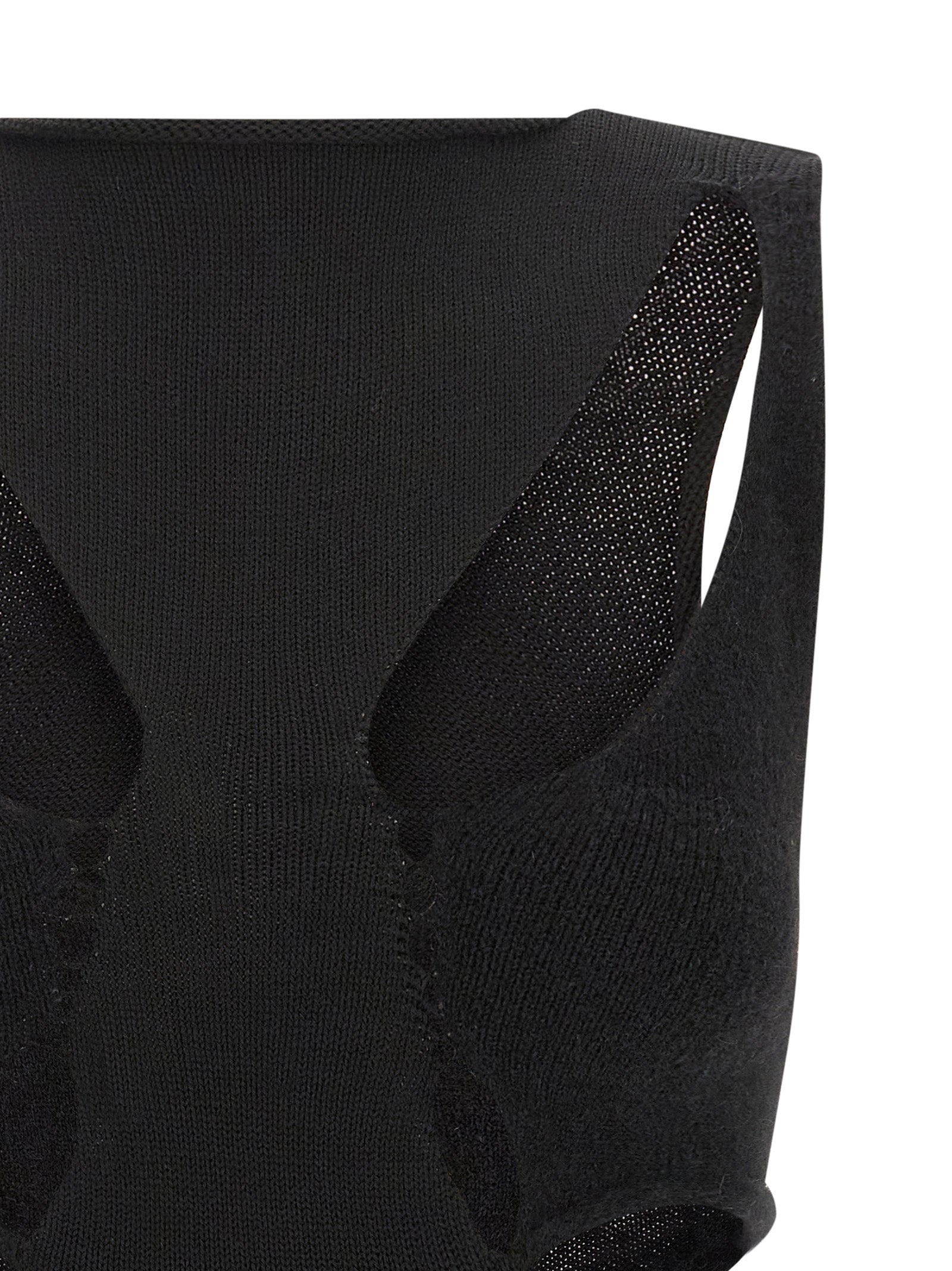 Rick Owens Schwarze Woll-Tanktops