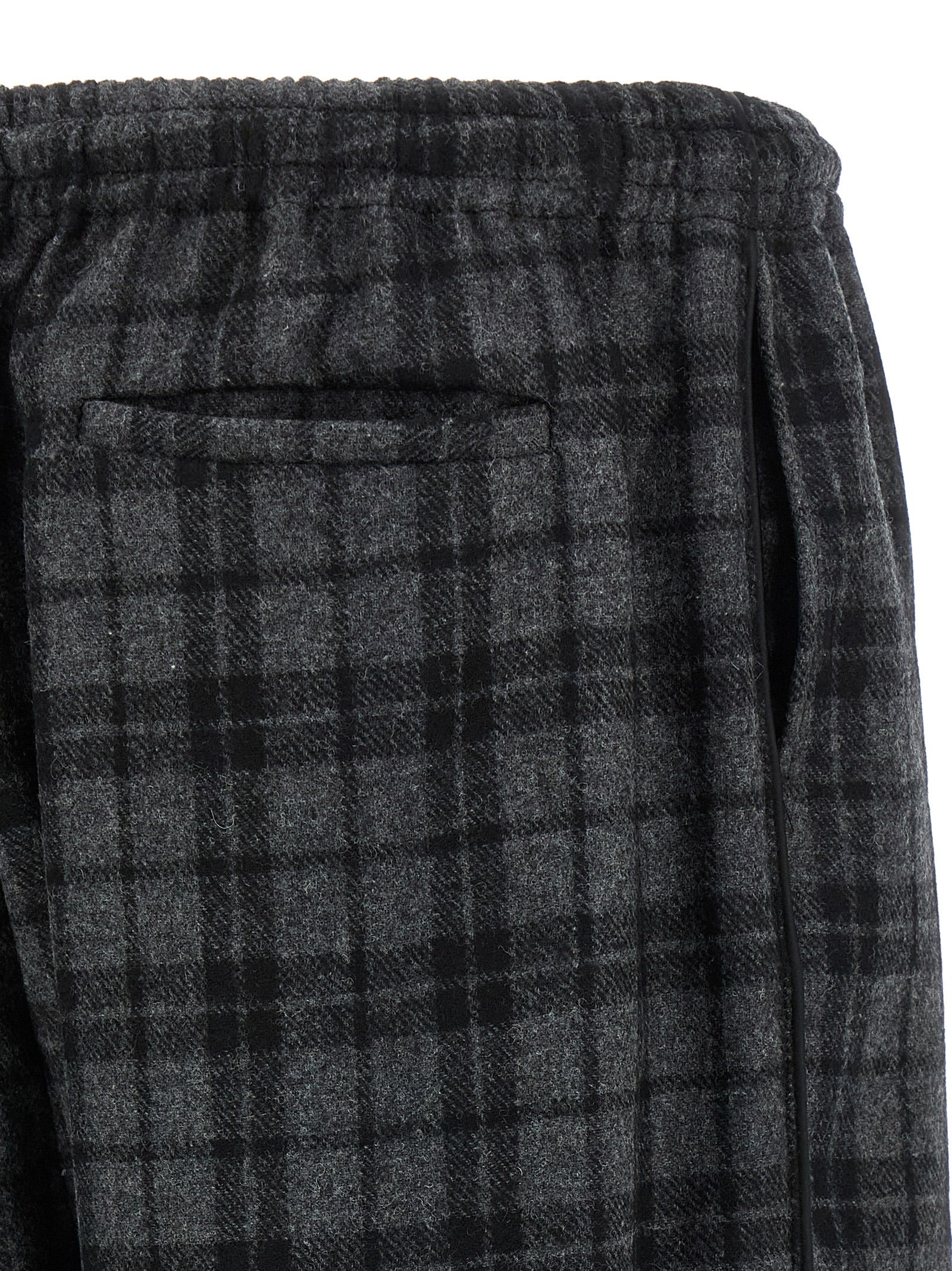 WILLY CHAVARRIA Graue Woll-Freizeithose