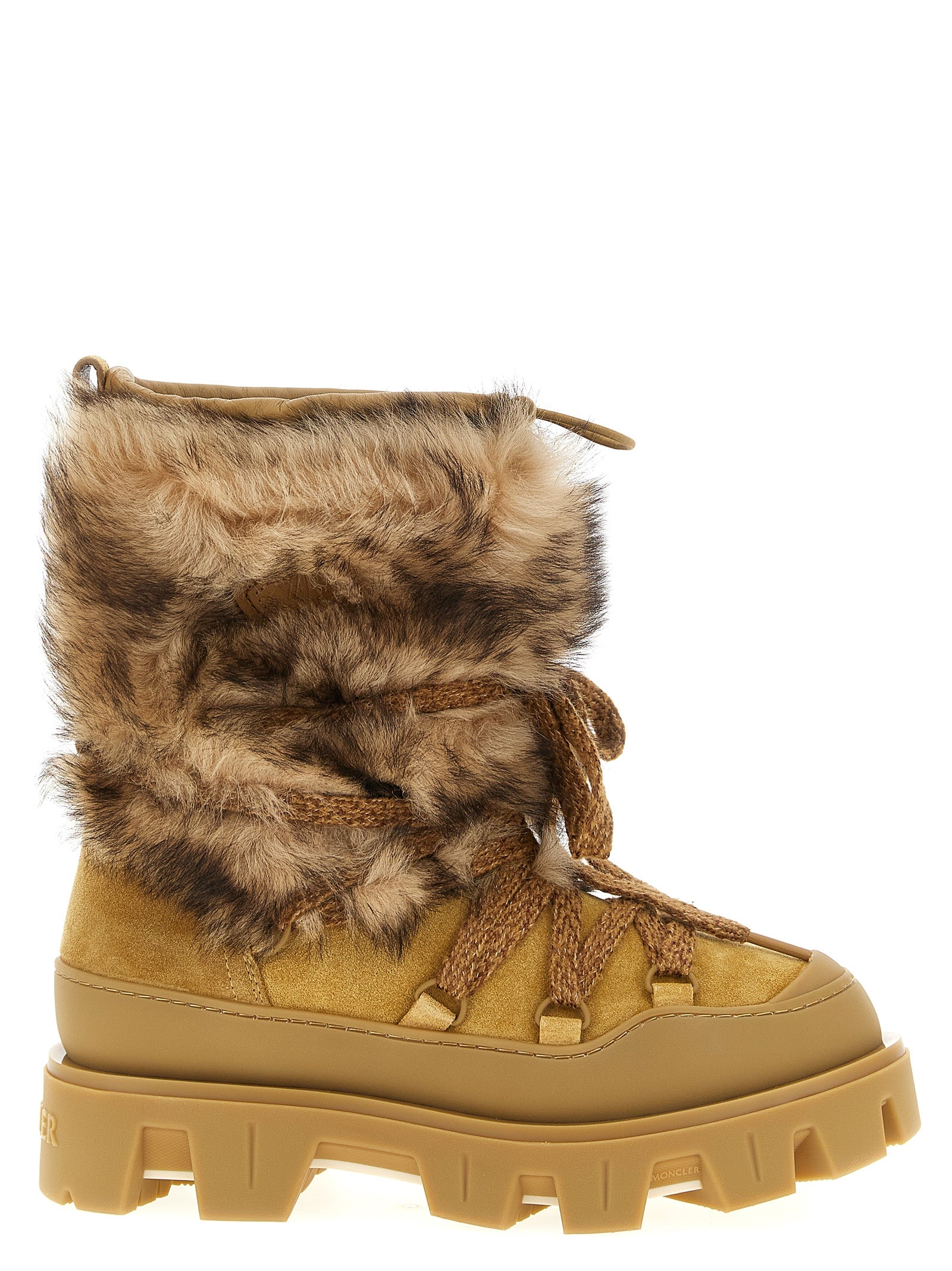 Moncler Braune Kalbsleder-Stiefel
