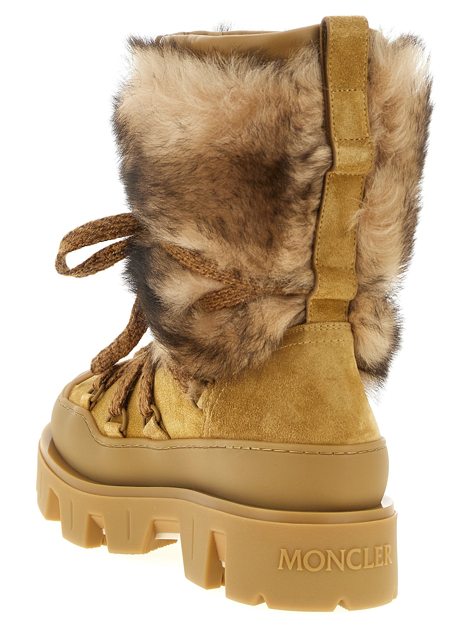 Moncler Braune Kalbsleder-Stiefel