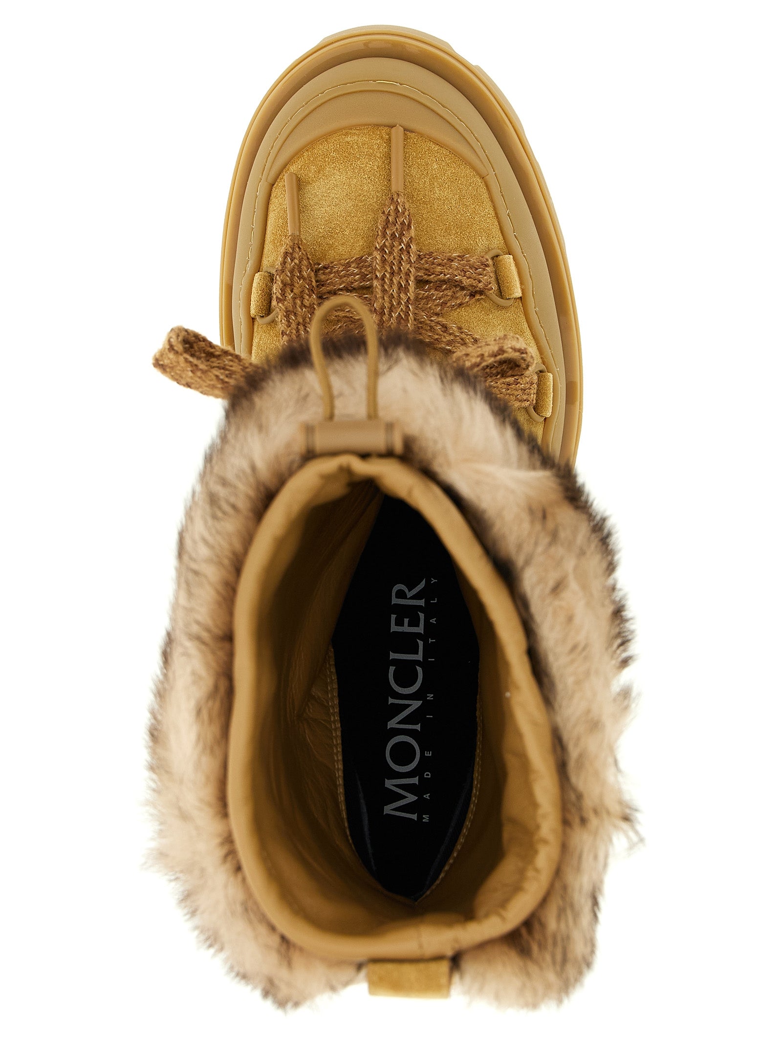 Moncler Braune Kalbsleder-Stiefel