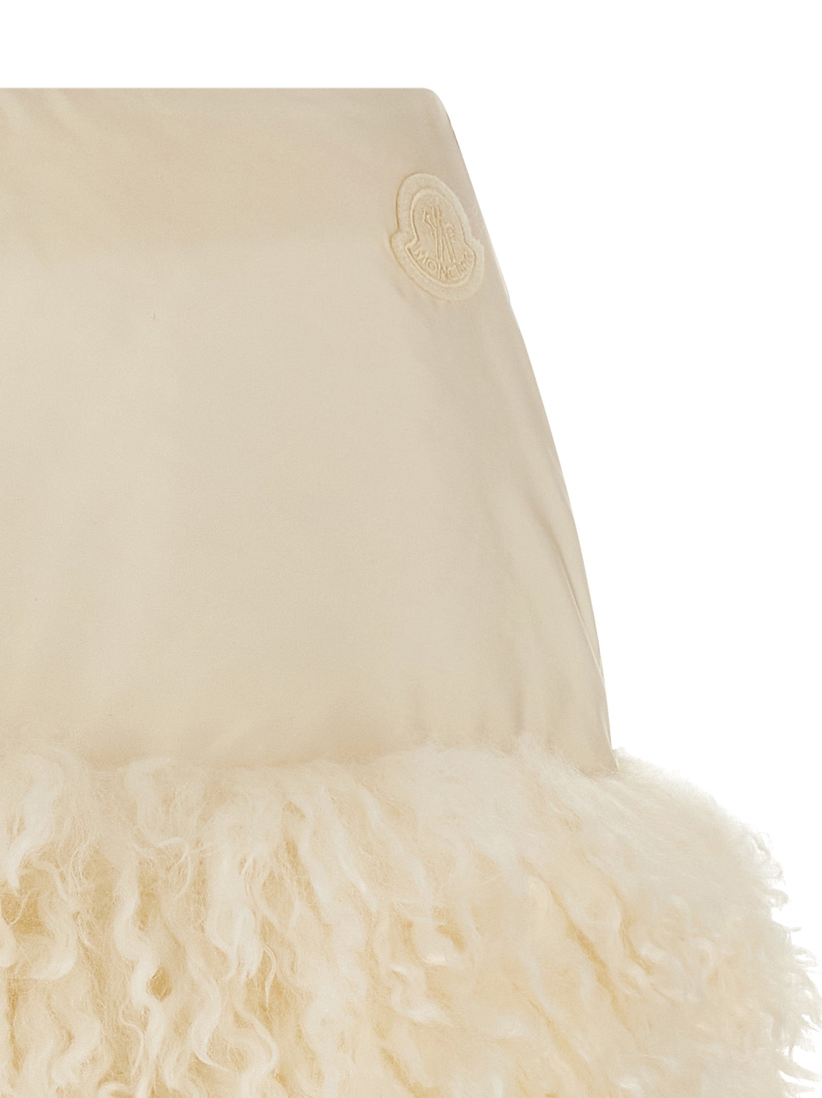 Moncler Langer Rock aus weißem Polyamid