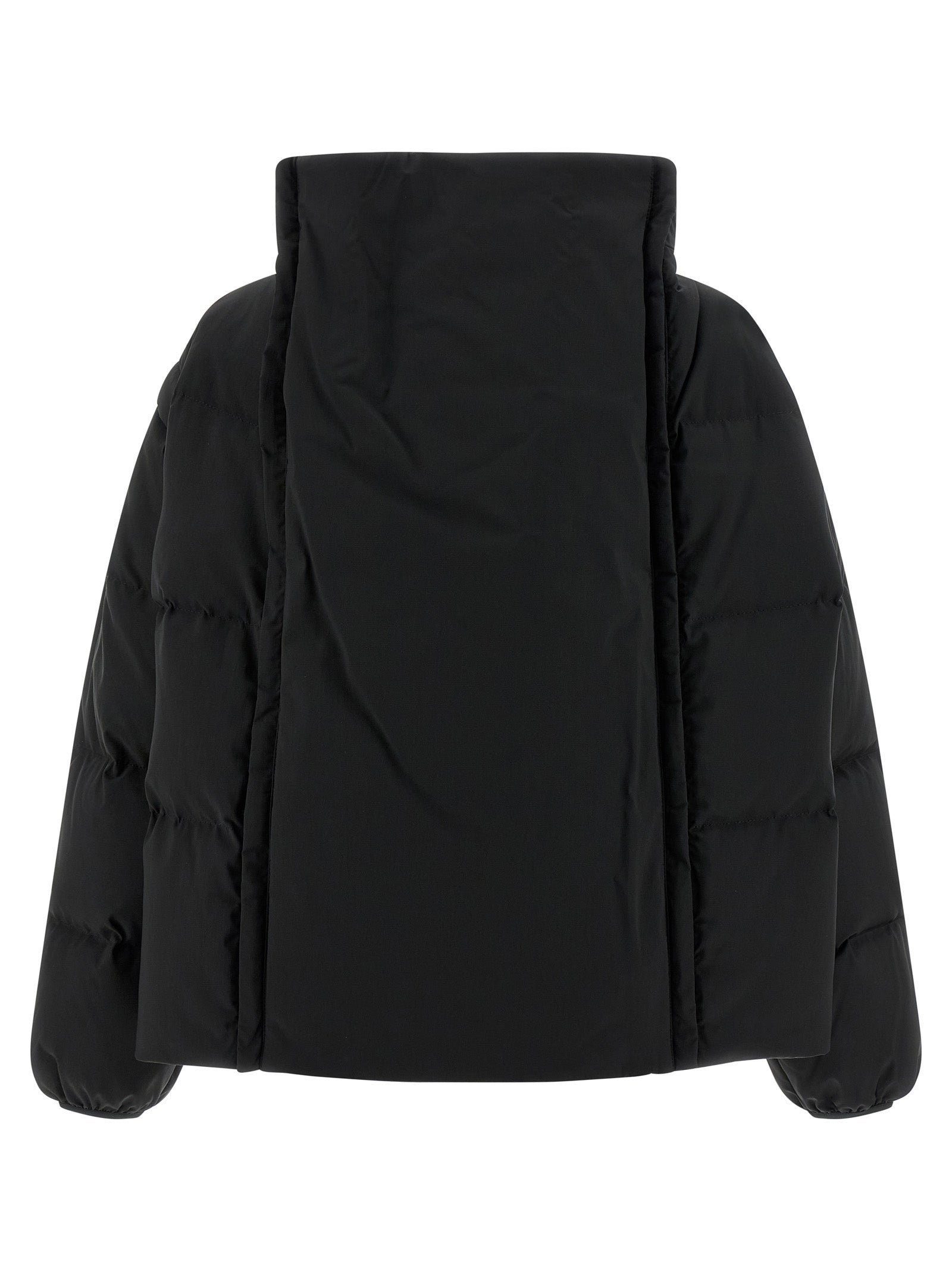 MM6 Maison Margiela Schwarze Polyester-Jacke in voller Länge