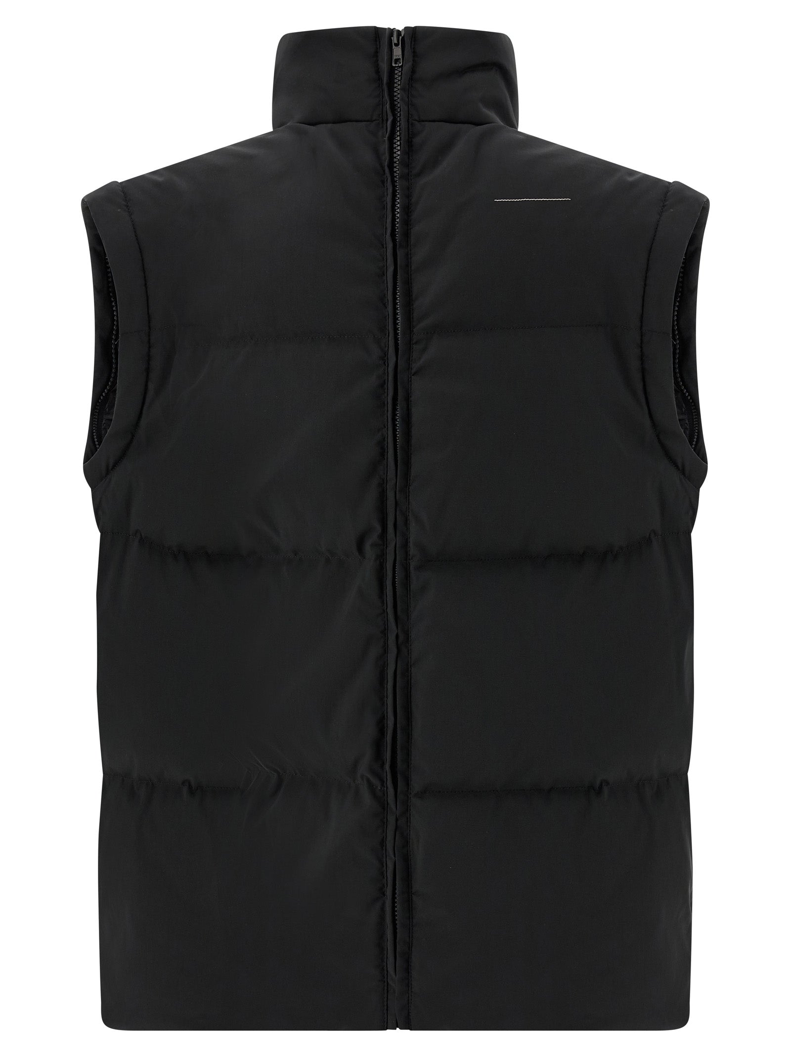 MM6 Maison Margiela Schwarze Polyester-Jacke in voller Länge