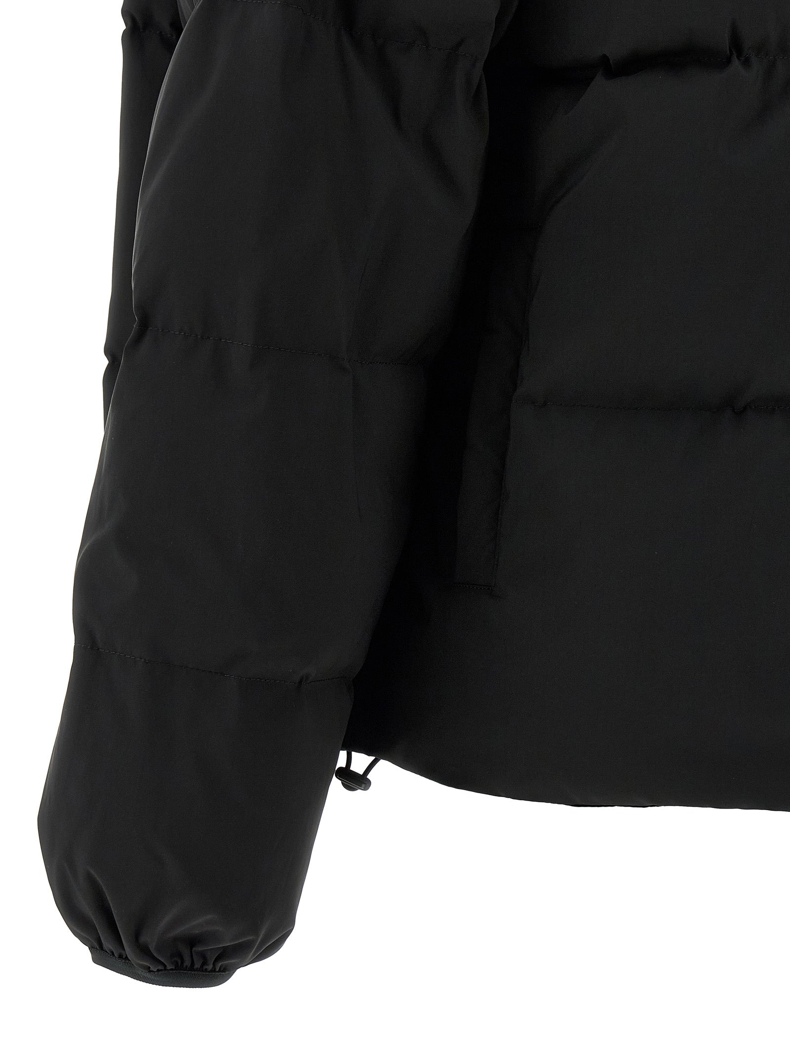 MM6 Maison Margiela Schwarze Polyester-Jacke in voller Länge