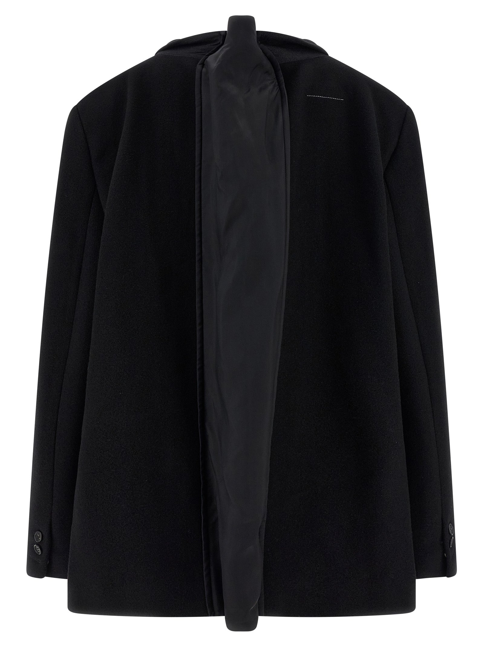 MM6 Maison Margiela Schwarzer Blazer aus reiner Schurwolle