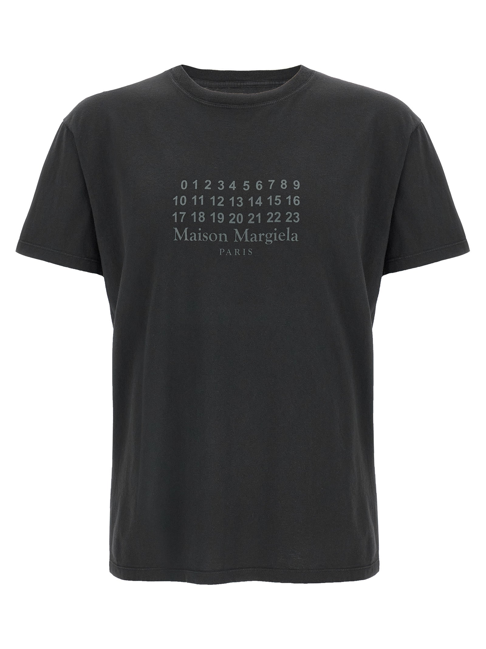 Maison Margiela Schwarzes Baumwoll-T-Shirt
