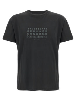 Maison Margiela Schwarzes Baumwoll-T-Shirt