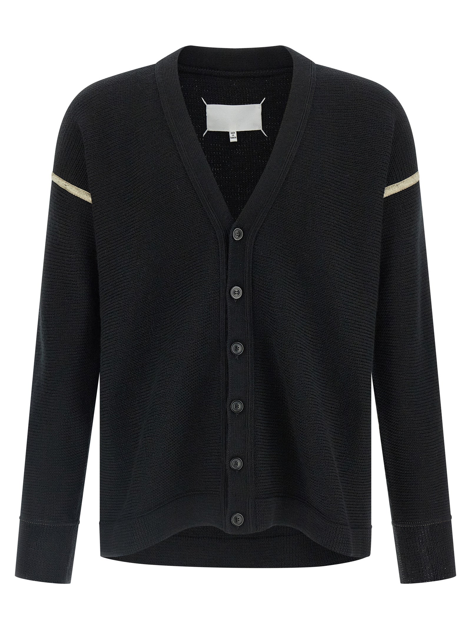 Maison Margiela Schwarzer Cardigan aus Schurwolle
