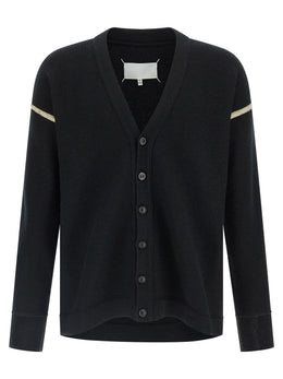 Maison Margiela Schwarzer Cardigan aus Schurwolle