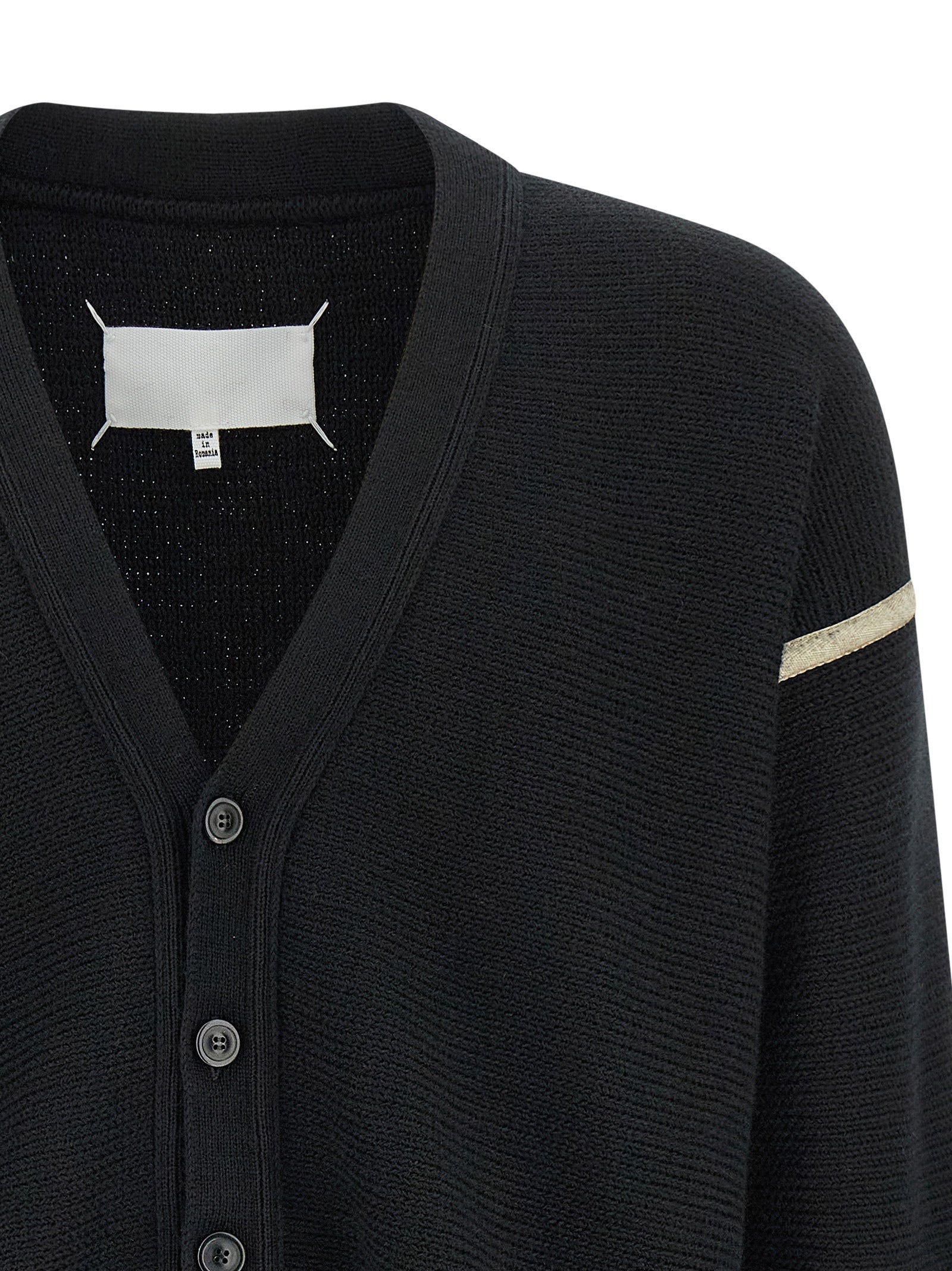 Maison Margiela Schwarzer Cardigan aus Schurwolle