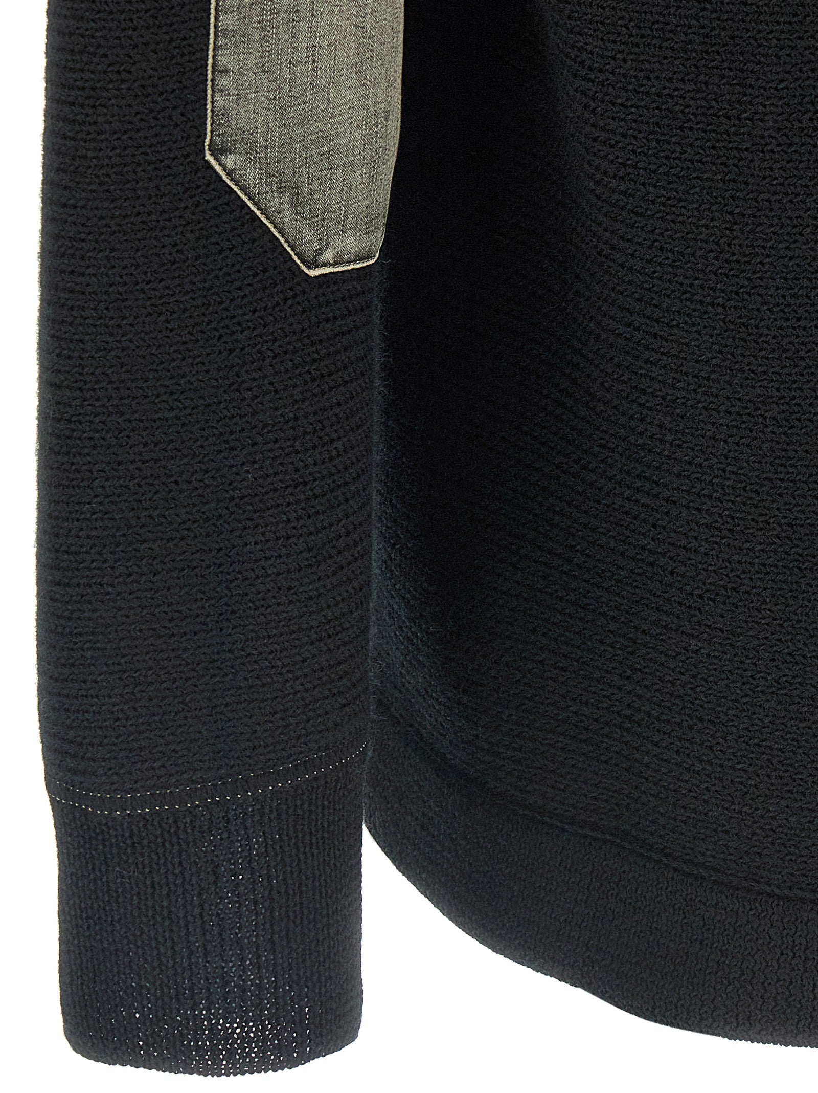 Maison Margiela Schwarzer Cardigan aus Schurwolle