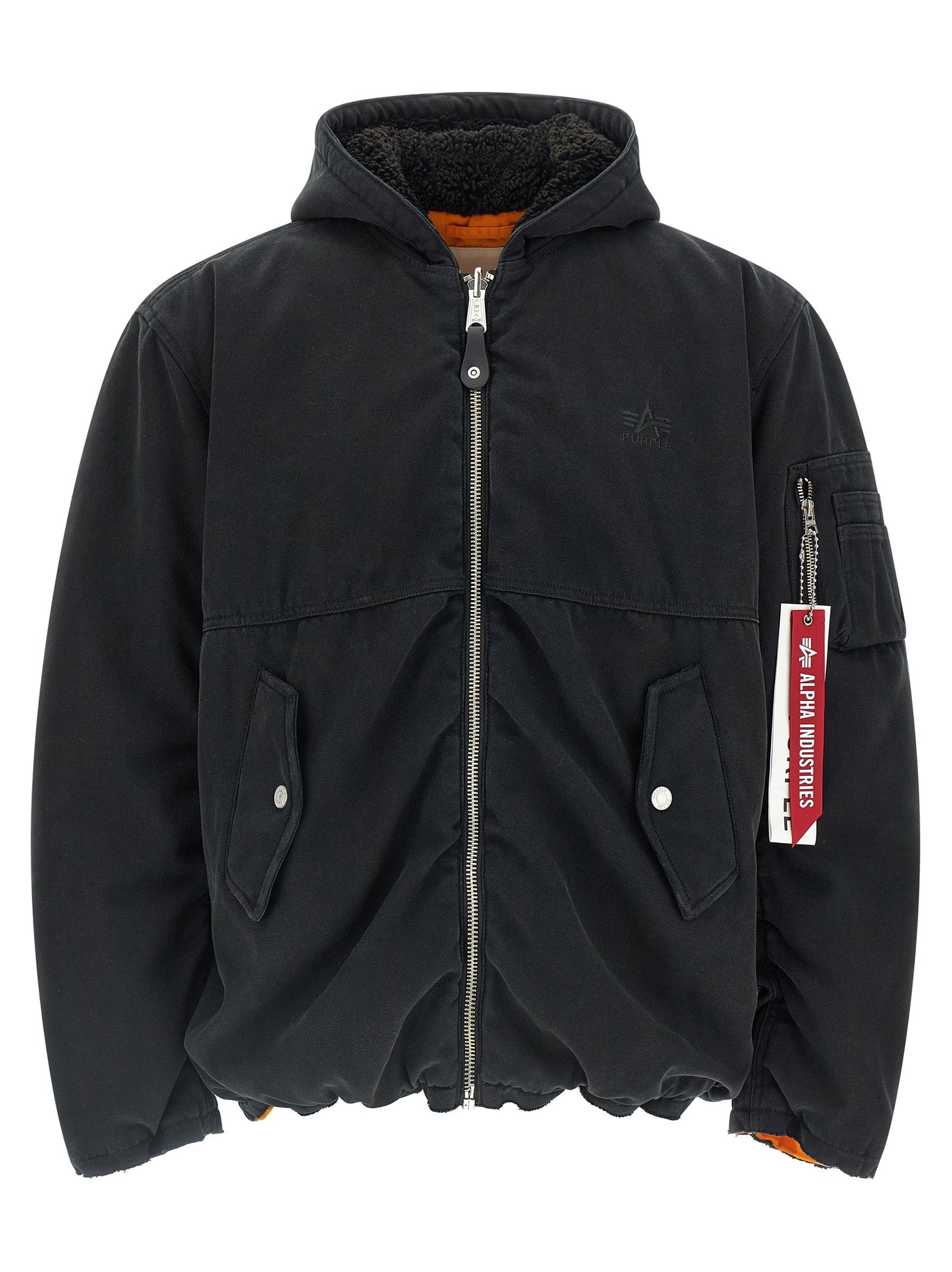 PURPLE Mehrfarbige Baumwoll-Bomberjacke