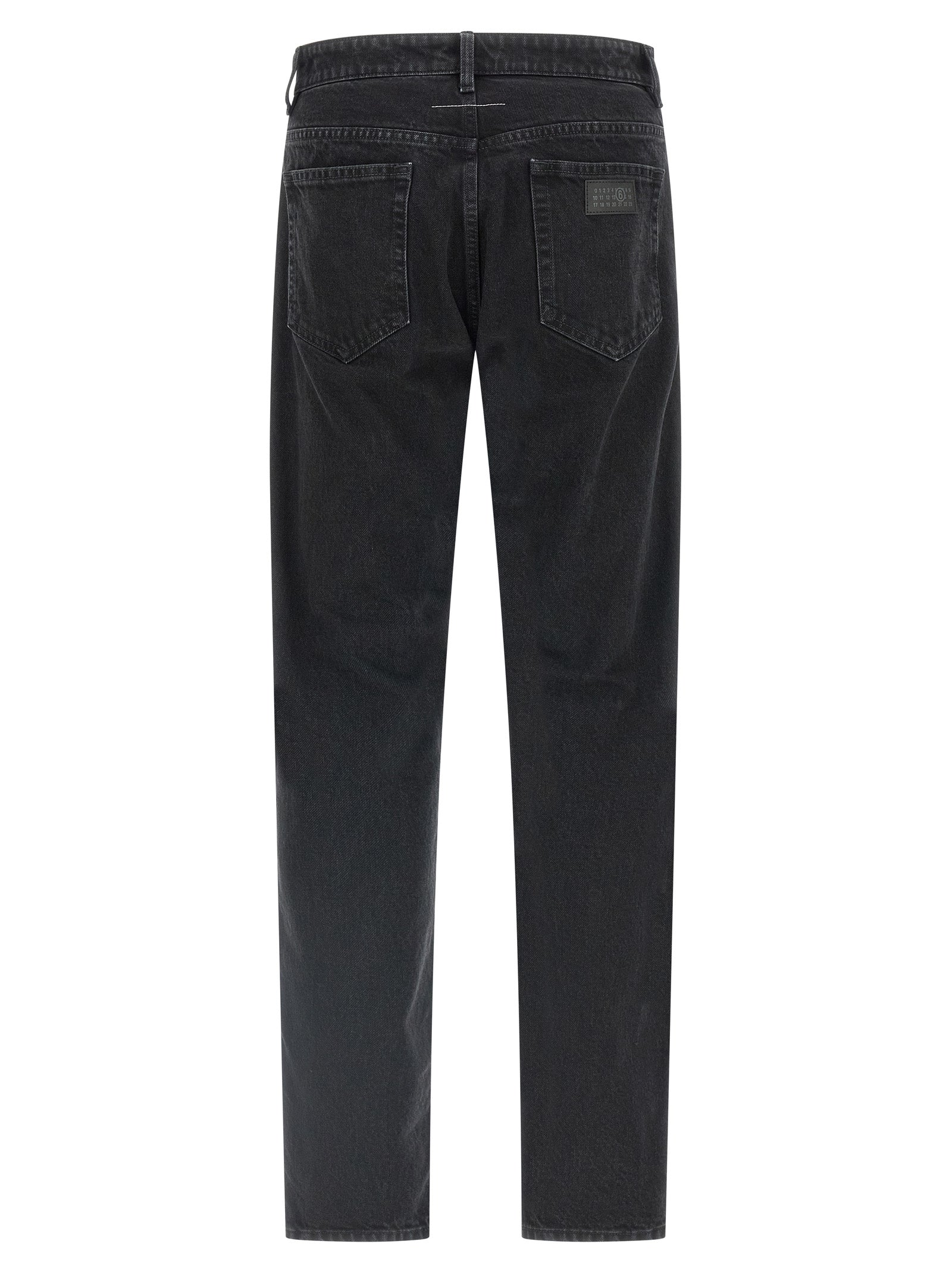 MM6 Maison Margiela Schwarze Baumwoll-Jeans mit schmal zulaufendem Bein