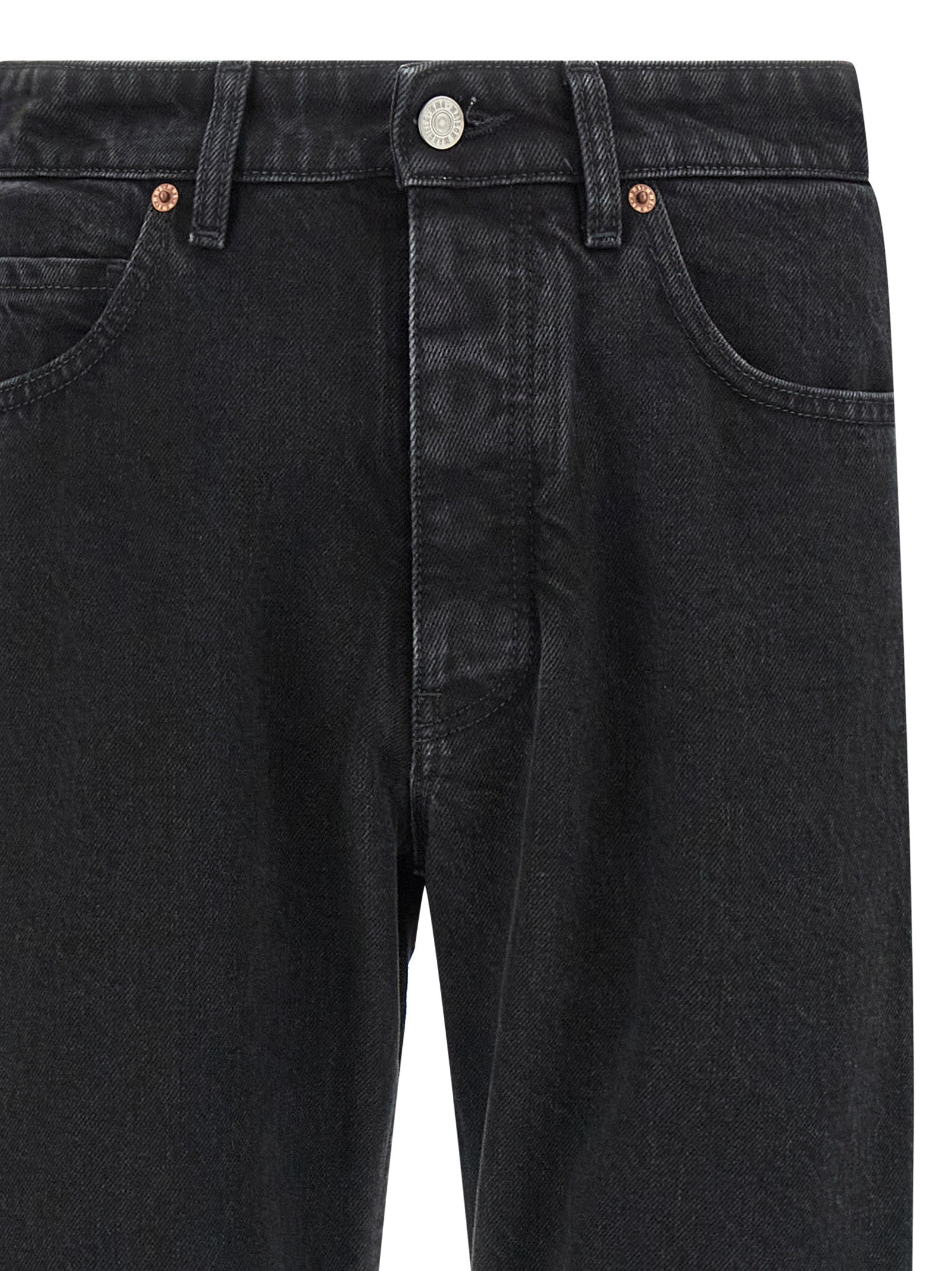 MM6 Maison Margiela Schwarze Baumwoll-Jeans mit schmal zulaufendem Bein