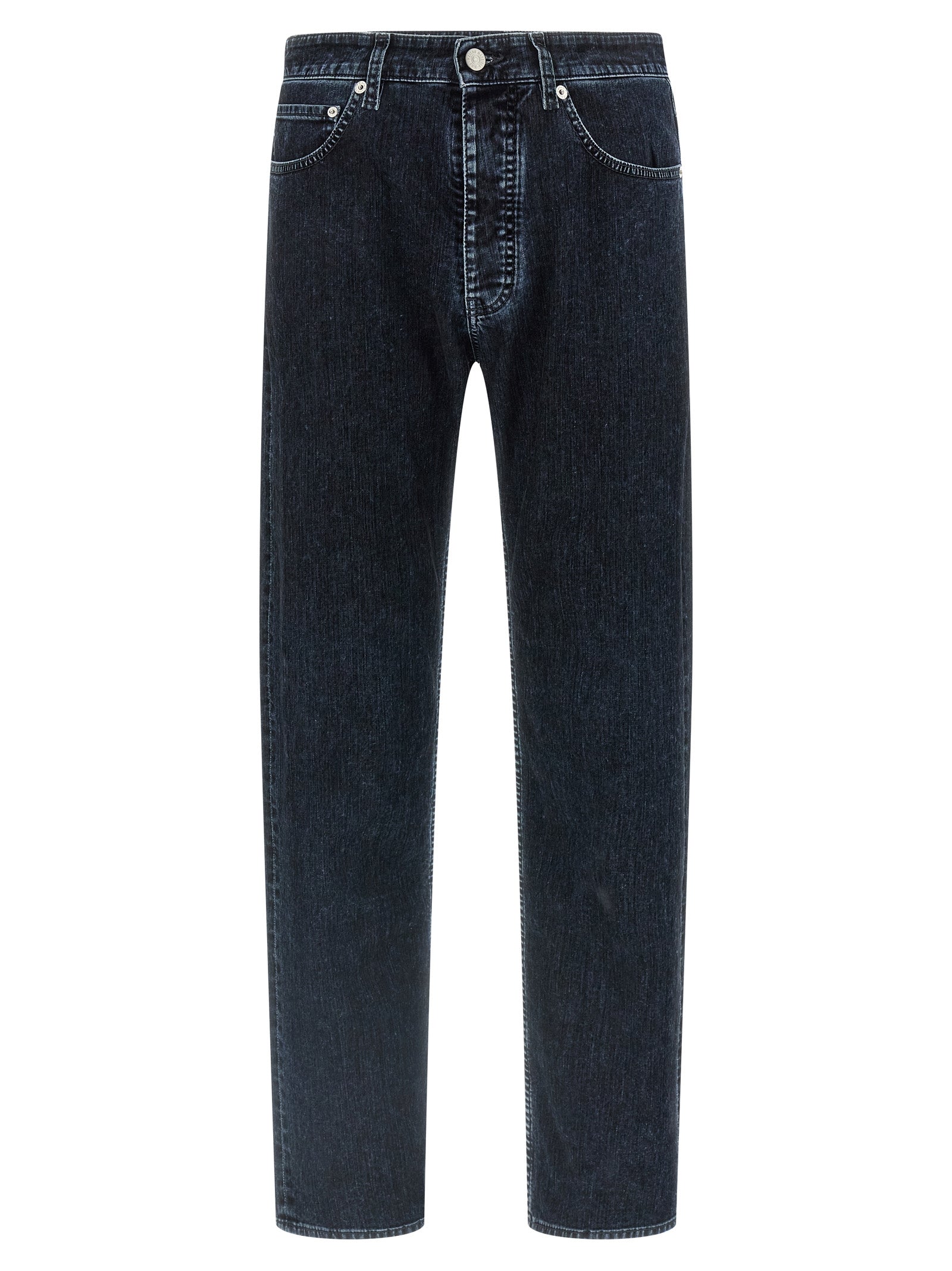 MM6 Maison Margiela Schwarze Baumwoll-Jeans mit geradem Bein