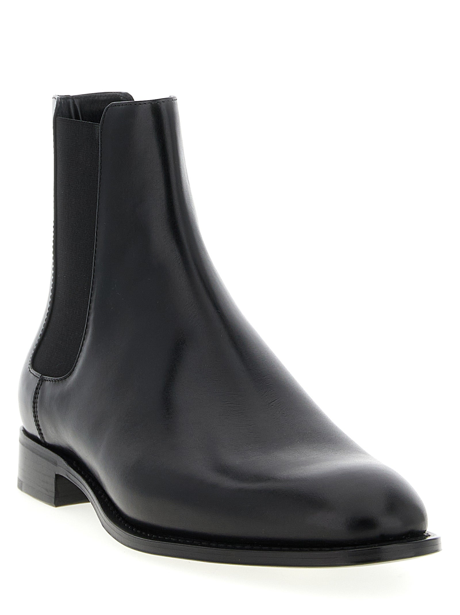 Saint Laurent Schwarze Chelsea Boots aus Kalbsleder
