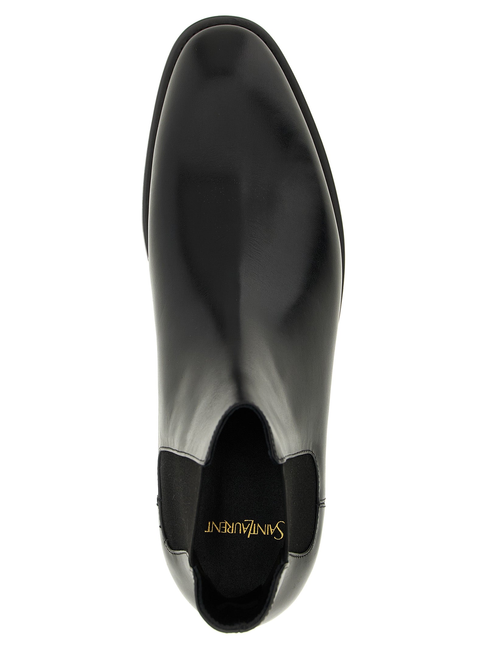 Saint Laurent Schwarze Chelsea Boots aus Kalbsleder