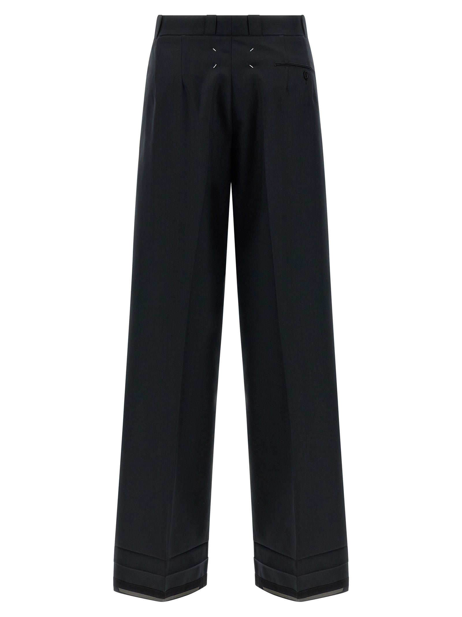 Maison Margiela Schwarze Wollhose