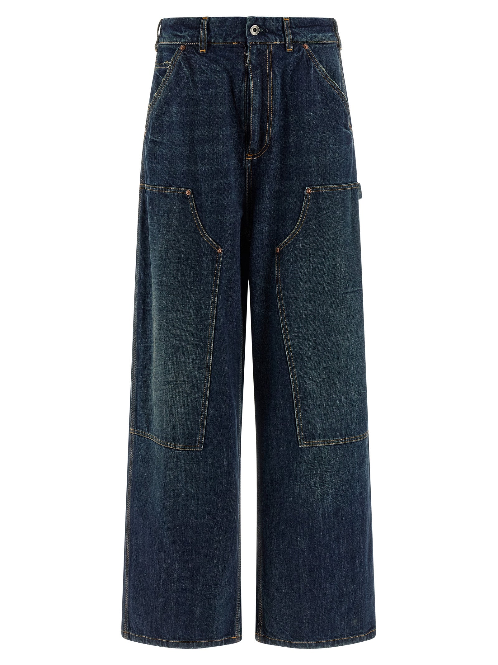 Maison Margiela Blaue Baumwolljeans im Relaxed Fit