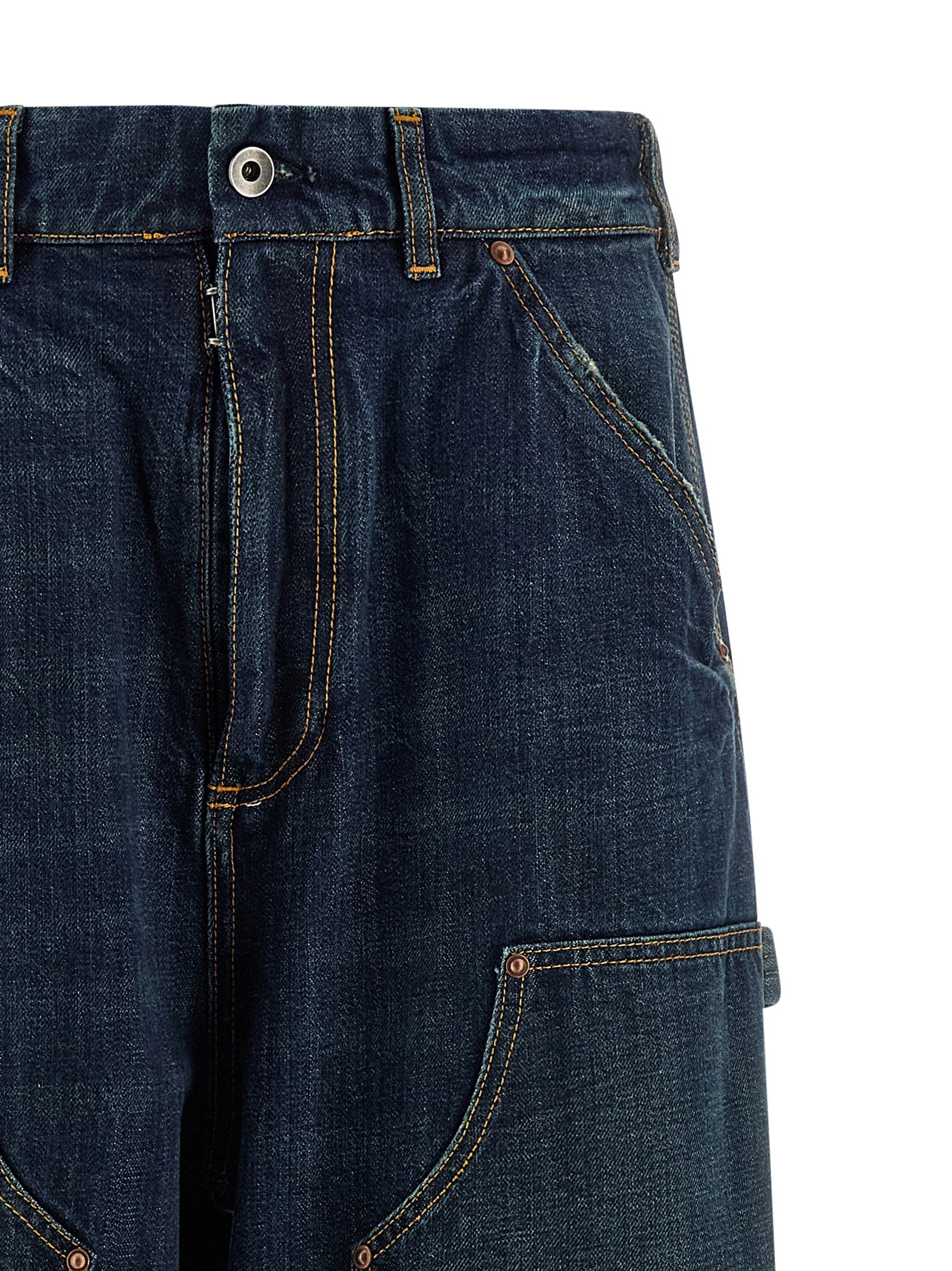Maison Margiela Blaue Baumwolljeans im Relaxed Fit