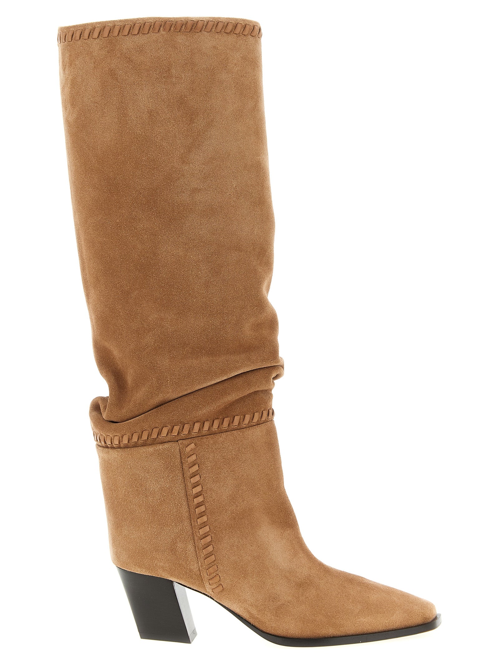 Jimmy Choo Beige Leder Over The Knee