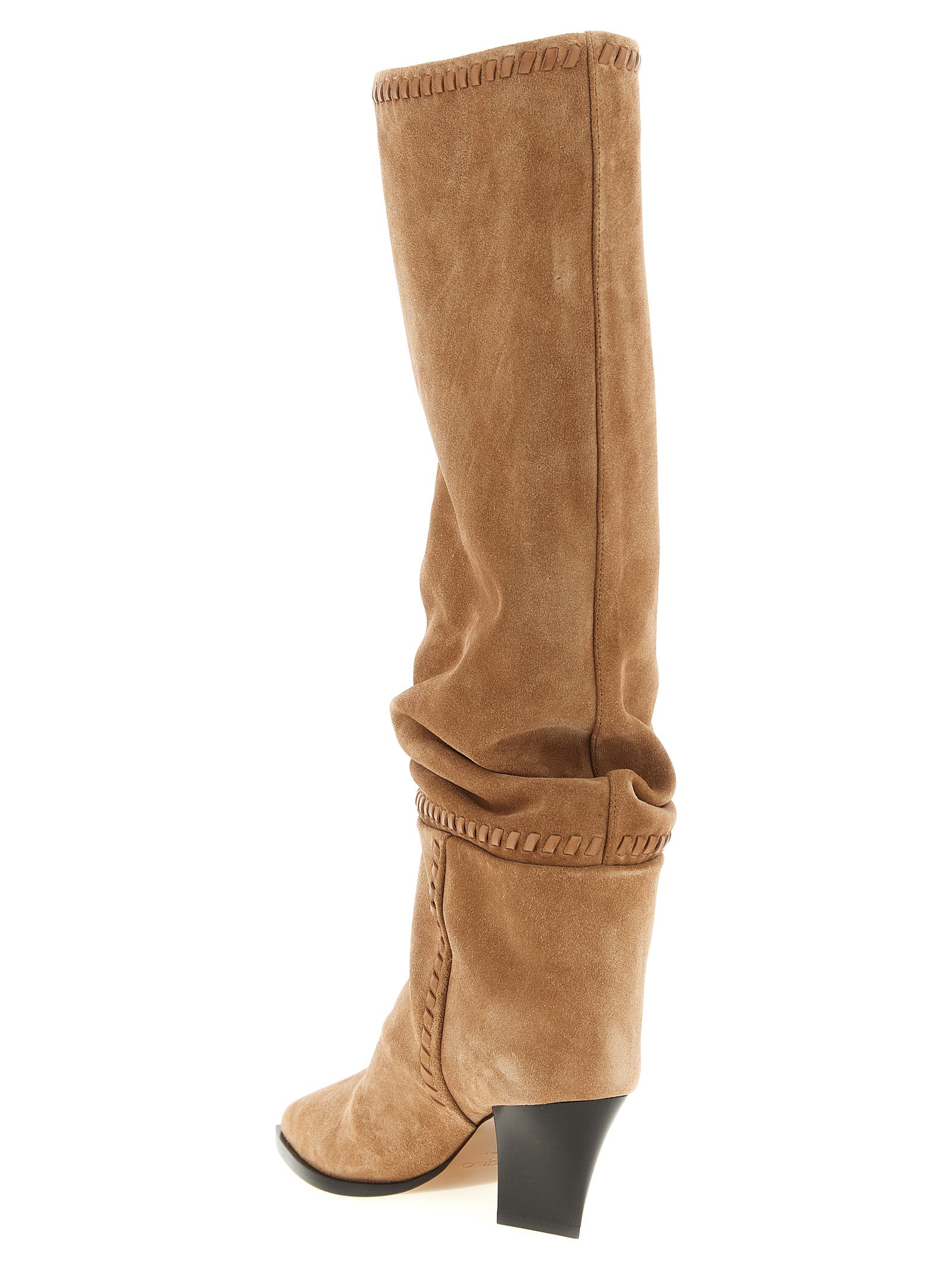Jimmy Choo Beige Leder Over The Knee