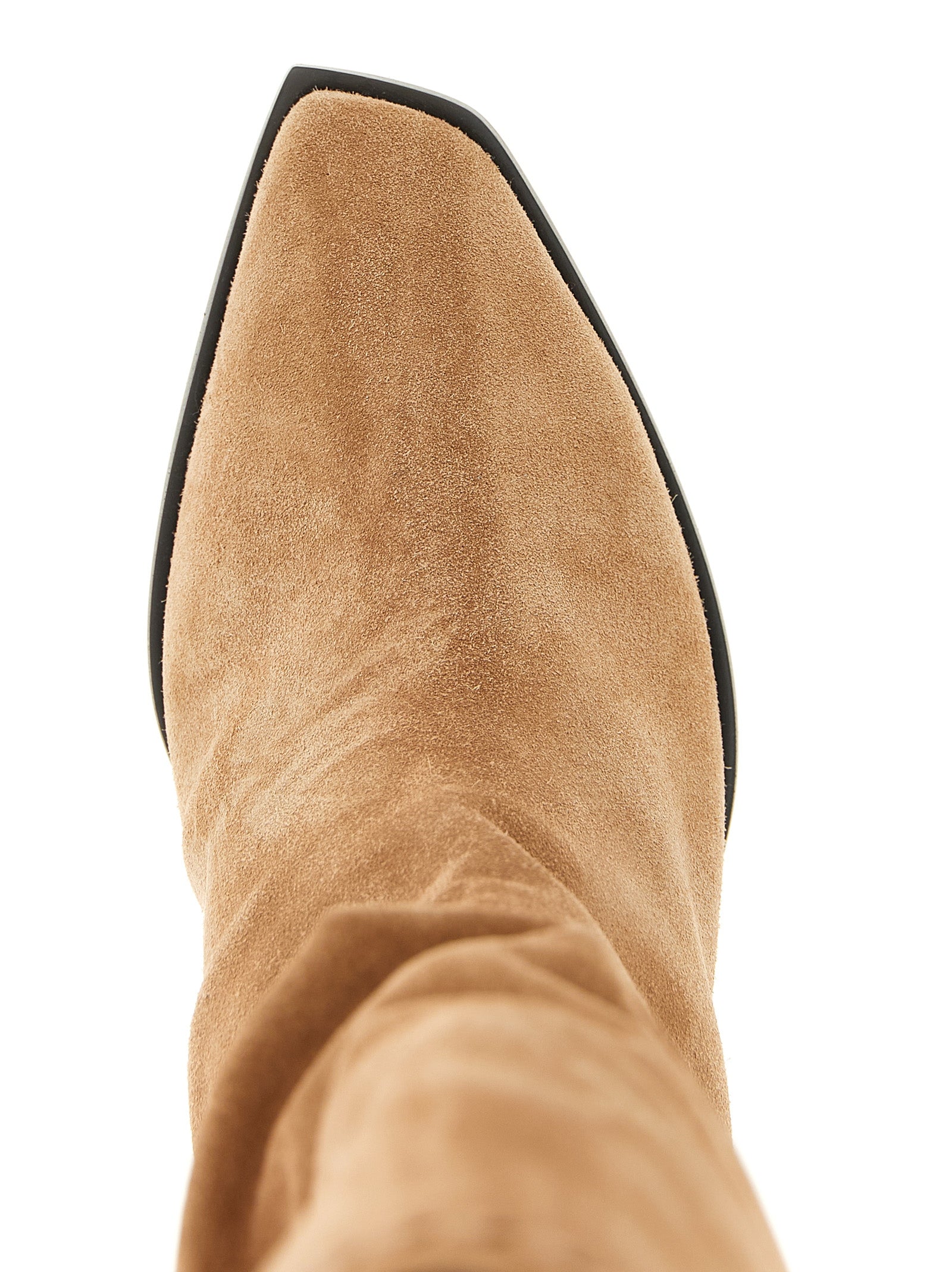 Jimmy Choo Beige Leder Over The Knee