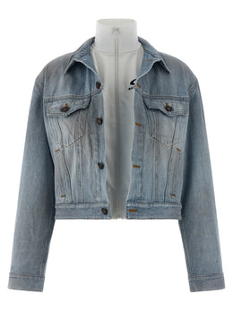 Balenciaga Blaue Jeansjacke aus Baumwolle