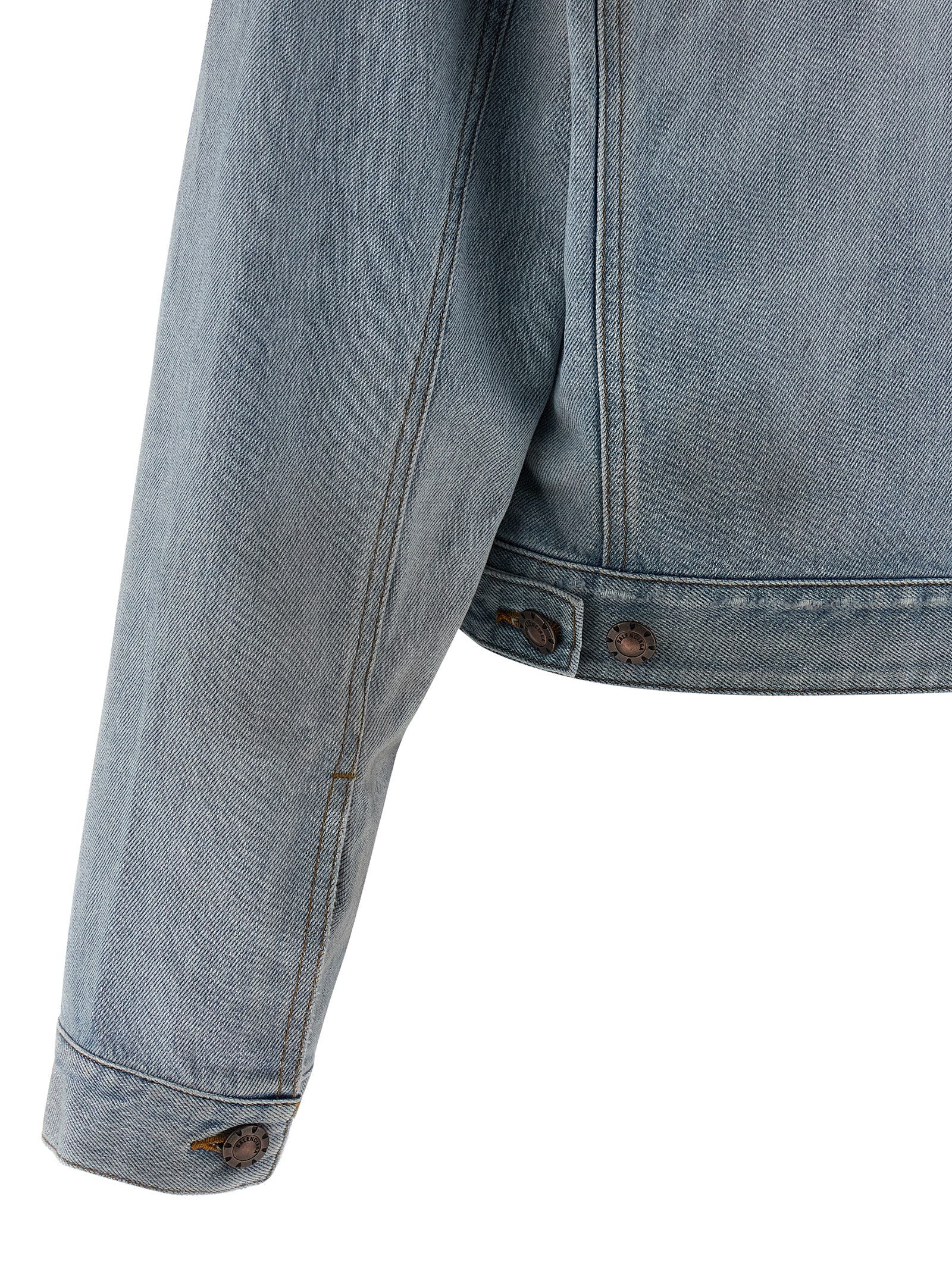 Balenciaga Blaue Jeansjacke aus Baumwolle