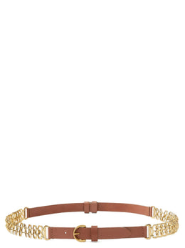 PINKO Brauner Kalbsleder Gürtel Regular
