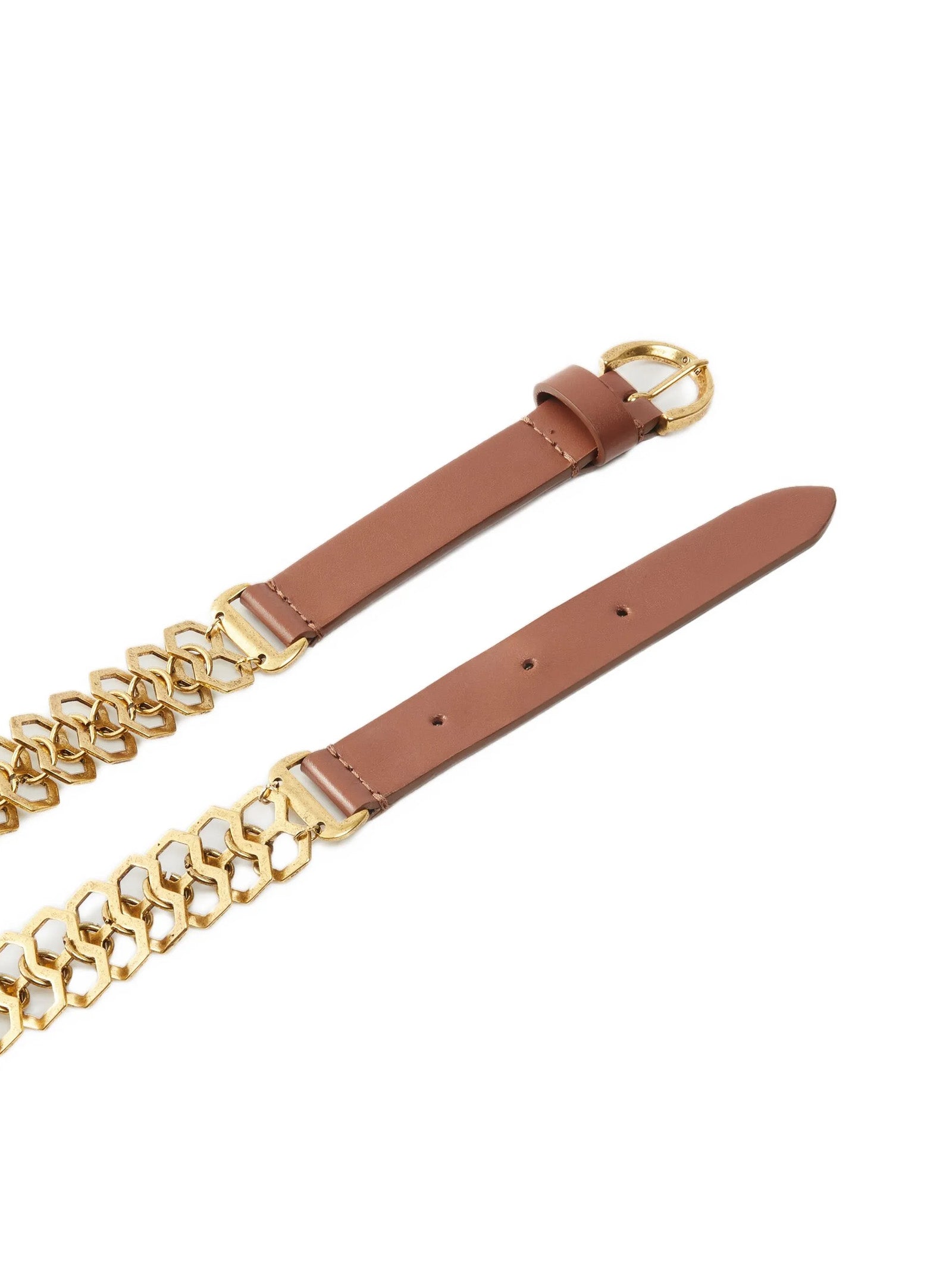 PINKO Brauner Kalbsleder Gürtel Regular