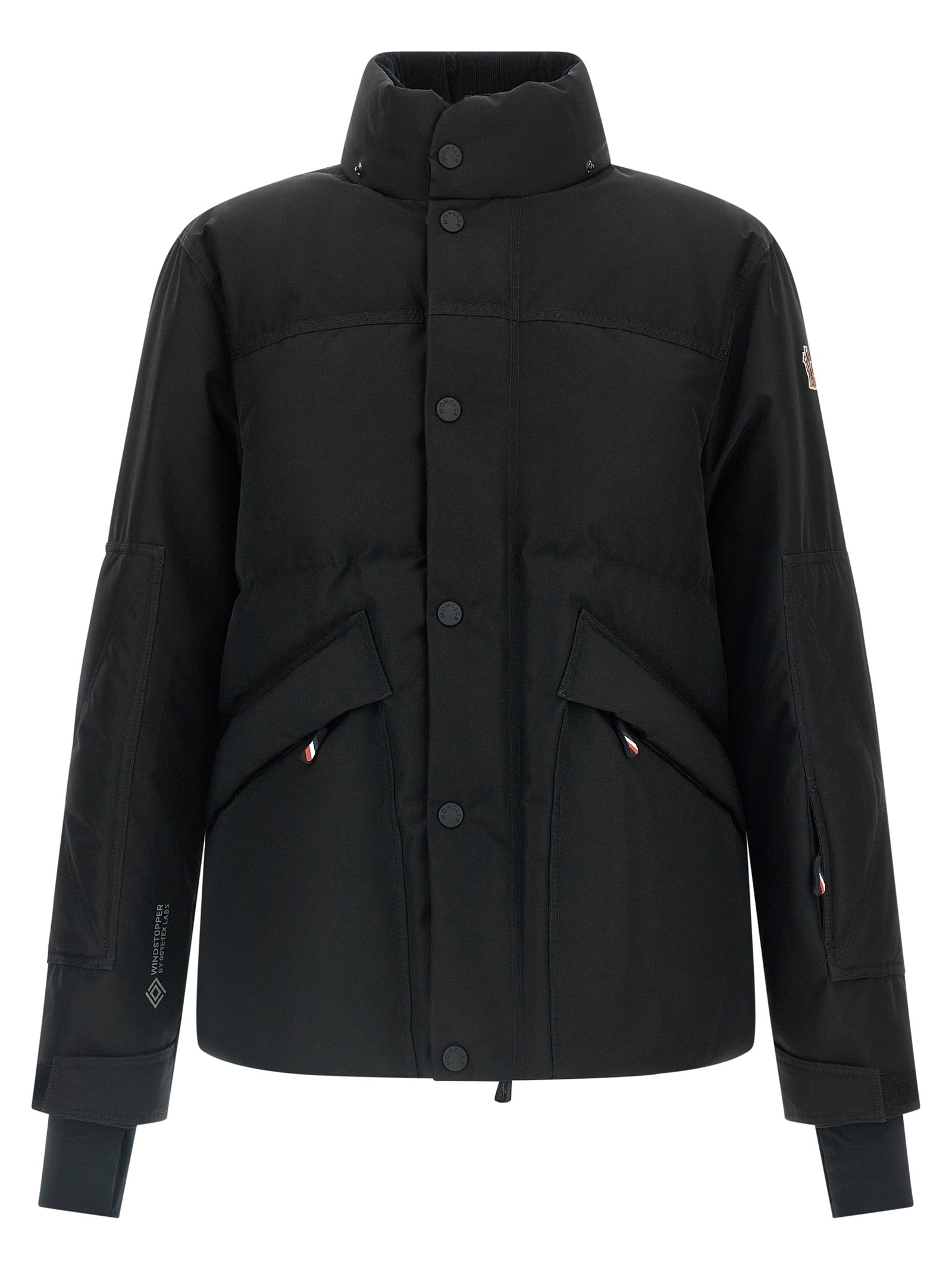 Moncler Grenoble Schwarze Shell-Jacke aus Polyester