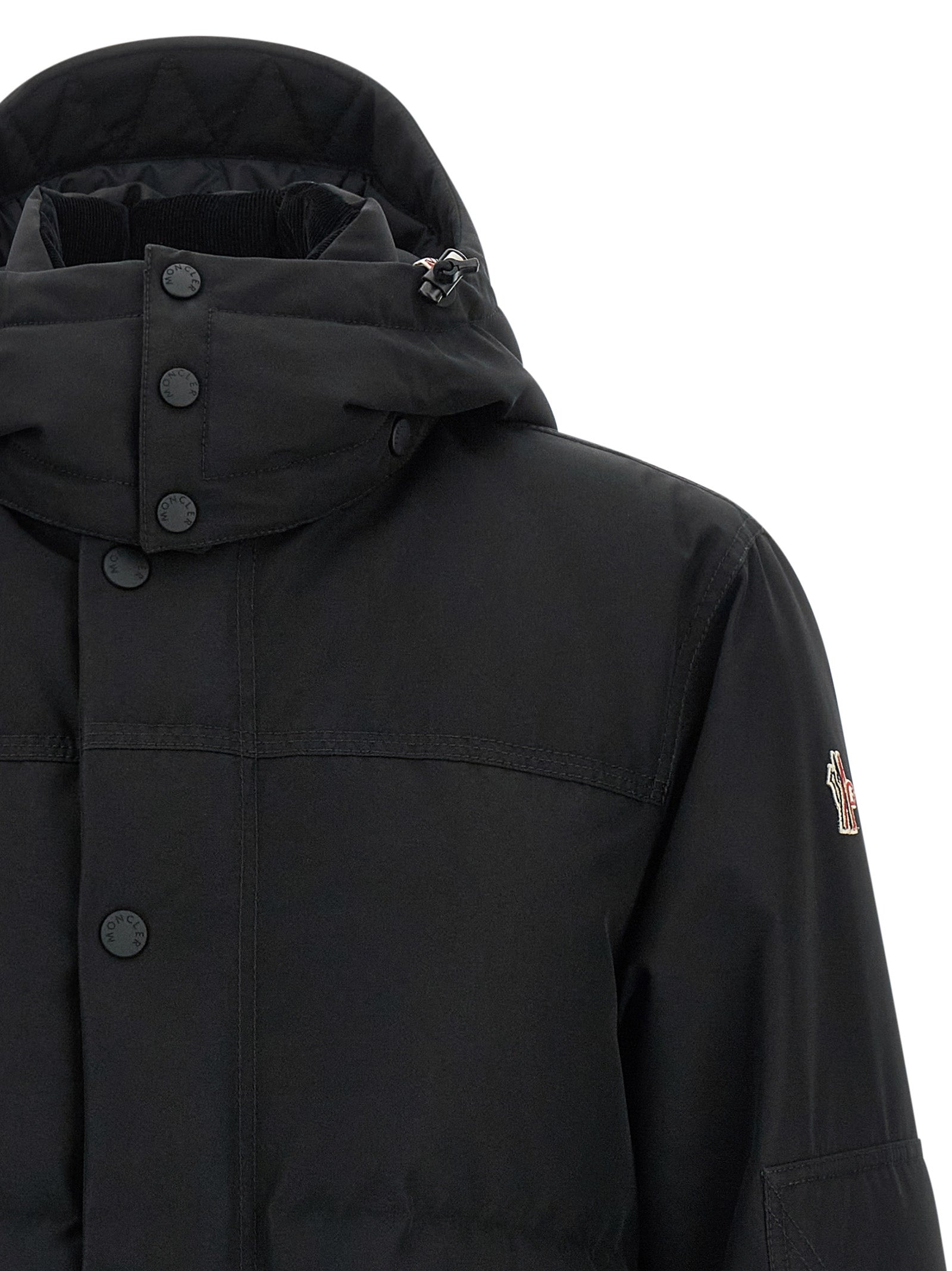 Moncler Grenoble Schwarze Shell-Jacke aus Polyester