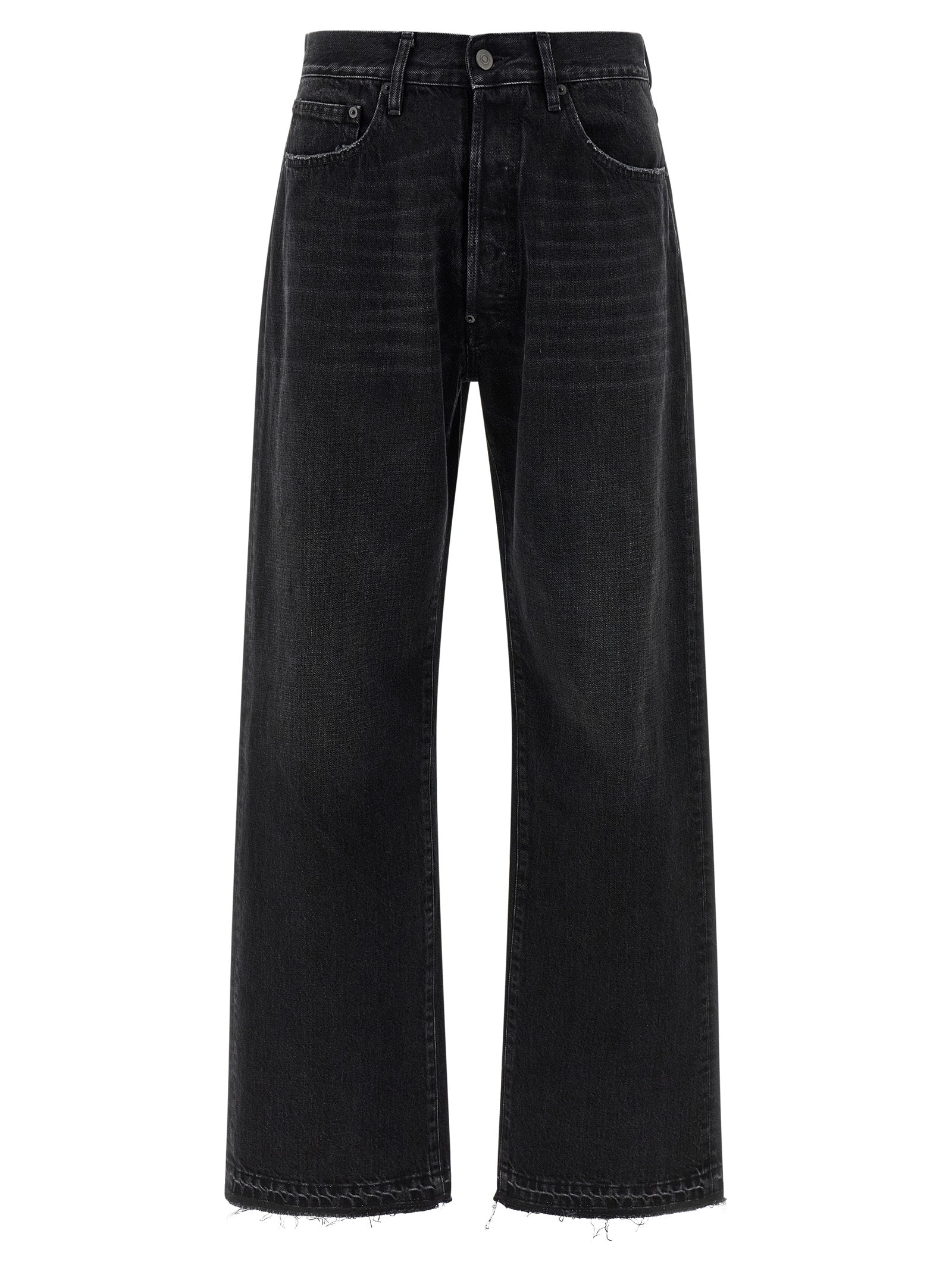 Maison Margiela Schwarze Baumwoll-Jeans mit geradem Bein
