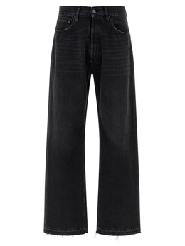 Maison Margiela Schwarze Baumwoll-Jeans mit geradem Bein