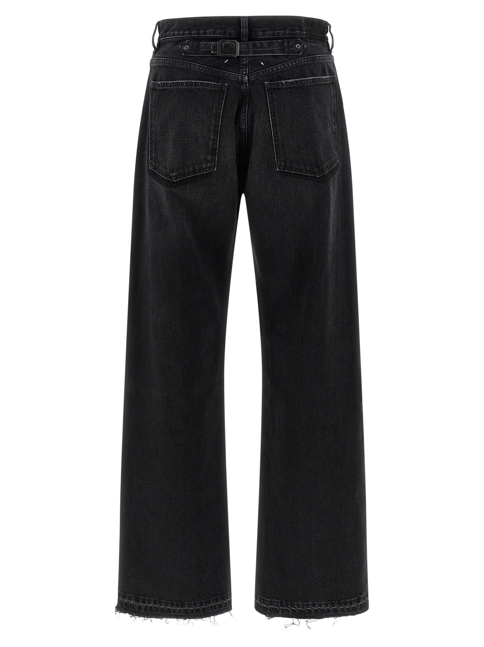 Maison Margiela Schwarze Baumwoll-Jeans mit geradem Bein