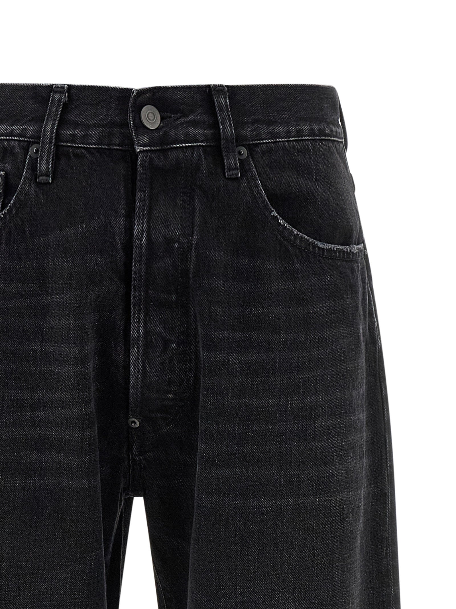 Maison Margiela Schwarze Baumwoll-Jeans mit geradem Bein