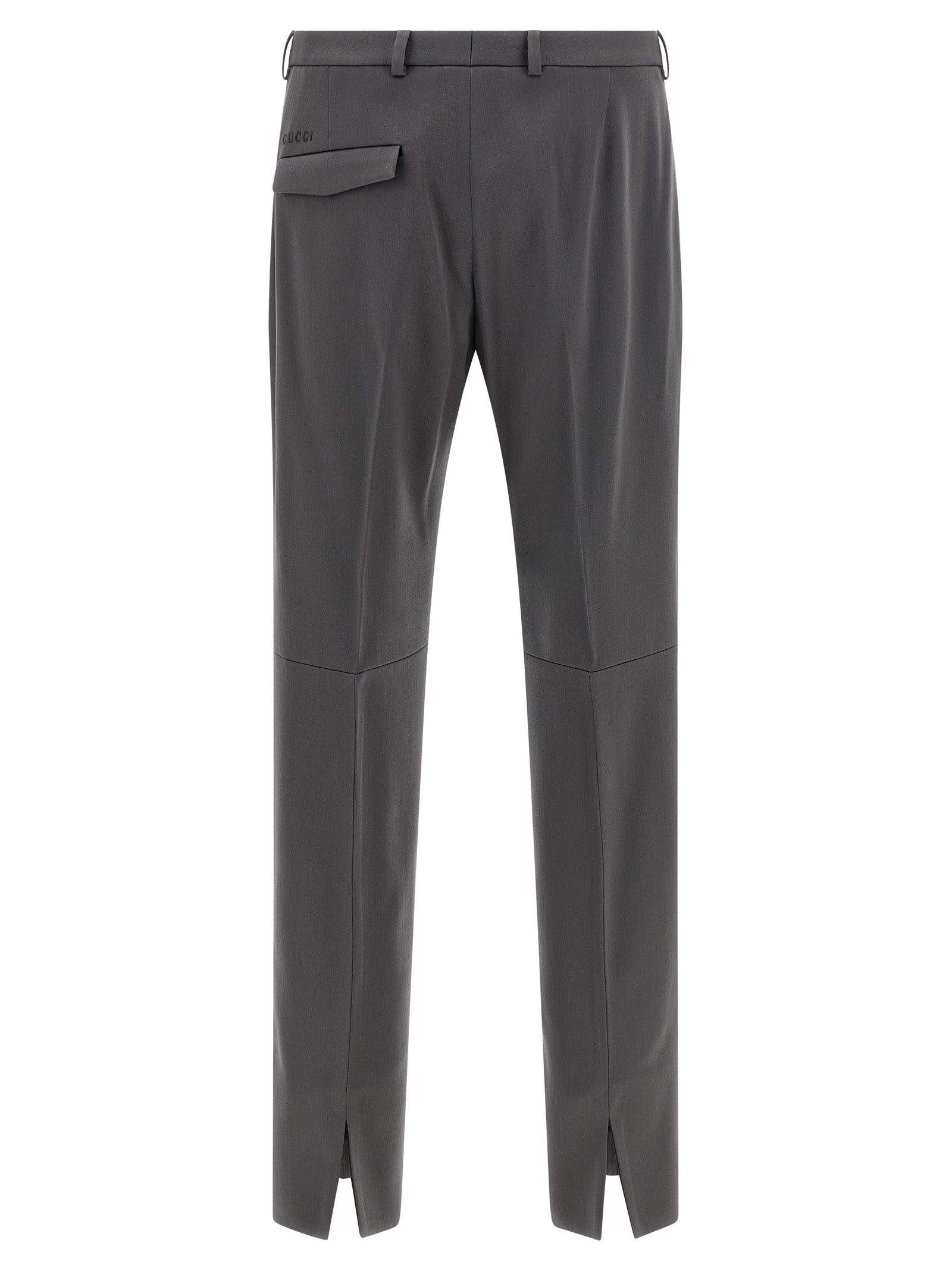Gucci Graue Wollstoffhose