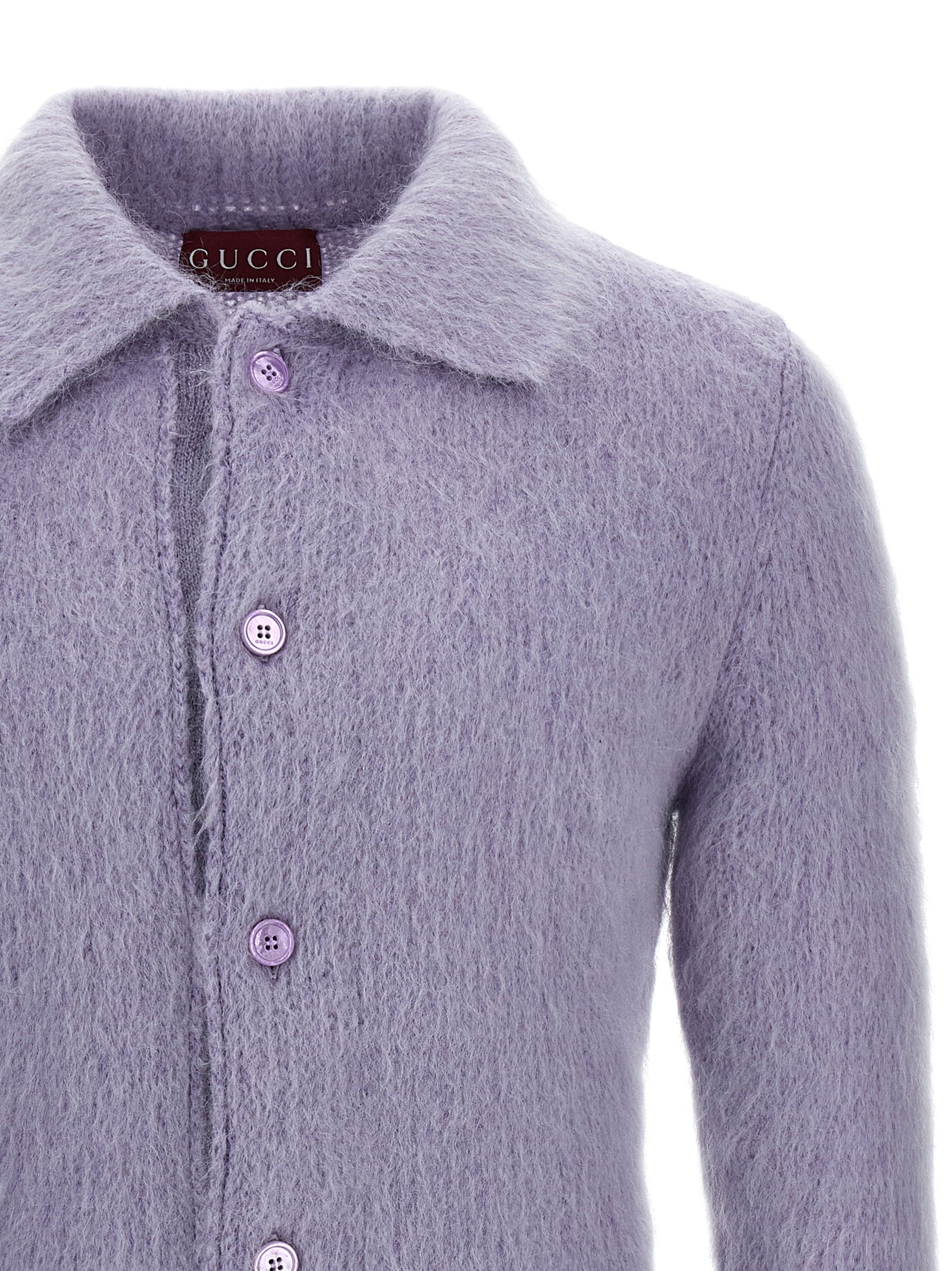 Gucci Lila Wollstrickjacke