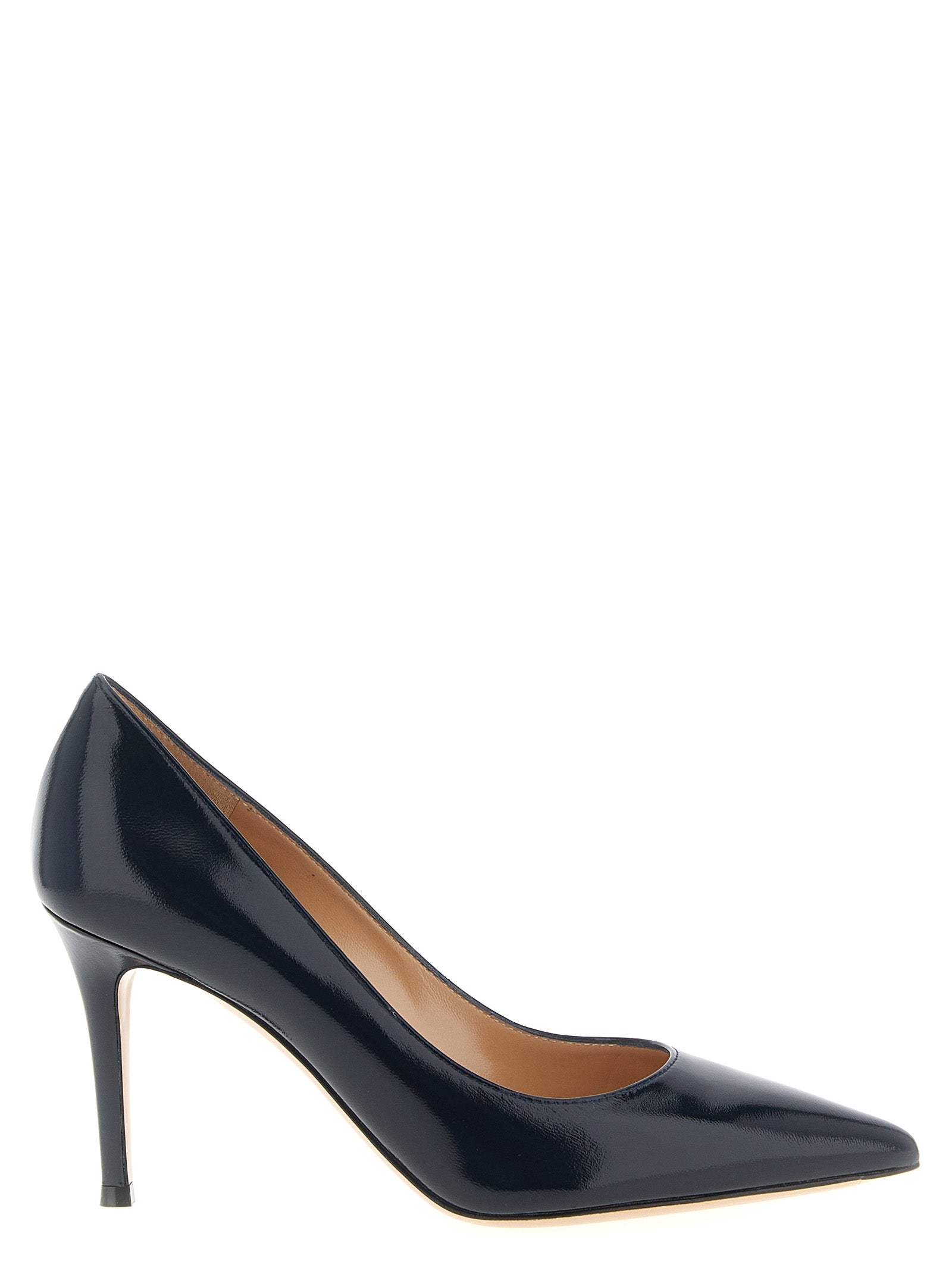 Gianvito Rossi Blaue Pumps aus Lammleder mit hohem Absatz